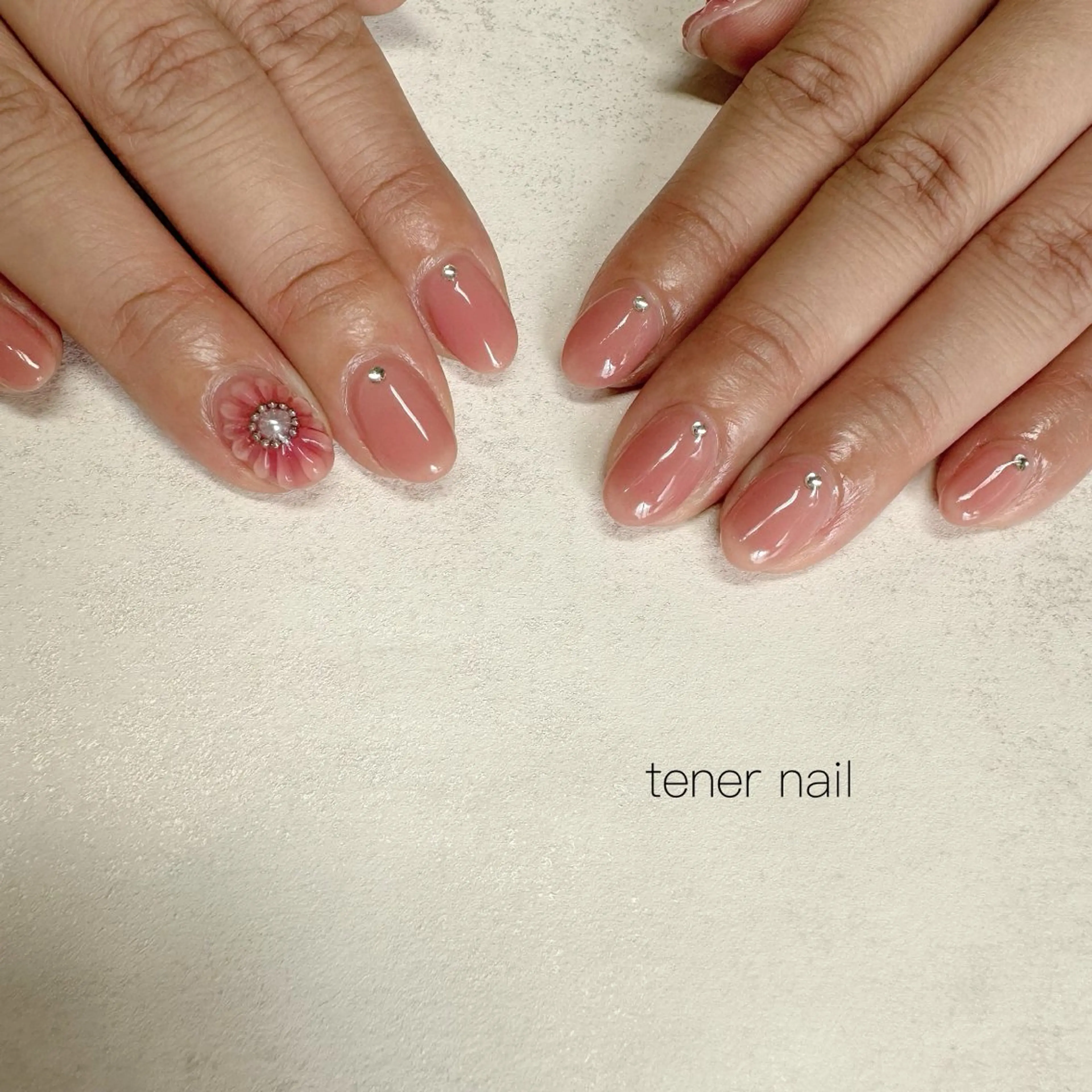 ネイル フラワーネイル ぷっくりネイル ハンドネイル テネルネイル tener nailのネイルデザイン