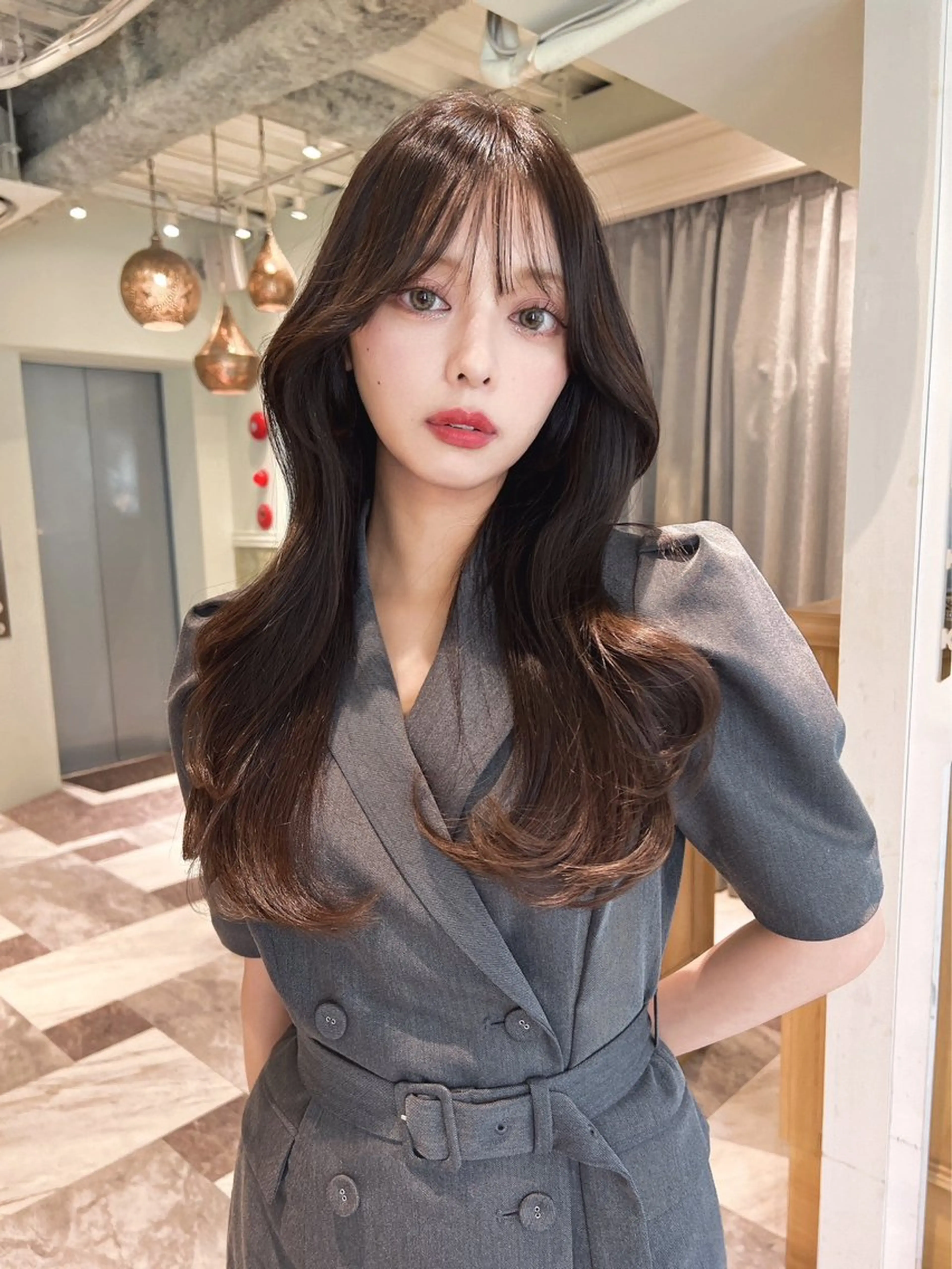 ロング ロング ヘアカラー トリートメント 似合わせカラーの達人 ダブルカラー/森栄範のヘアスタイル