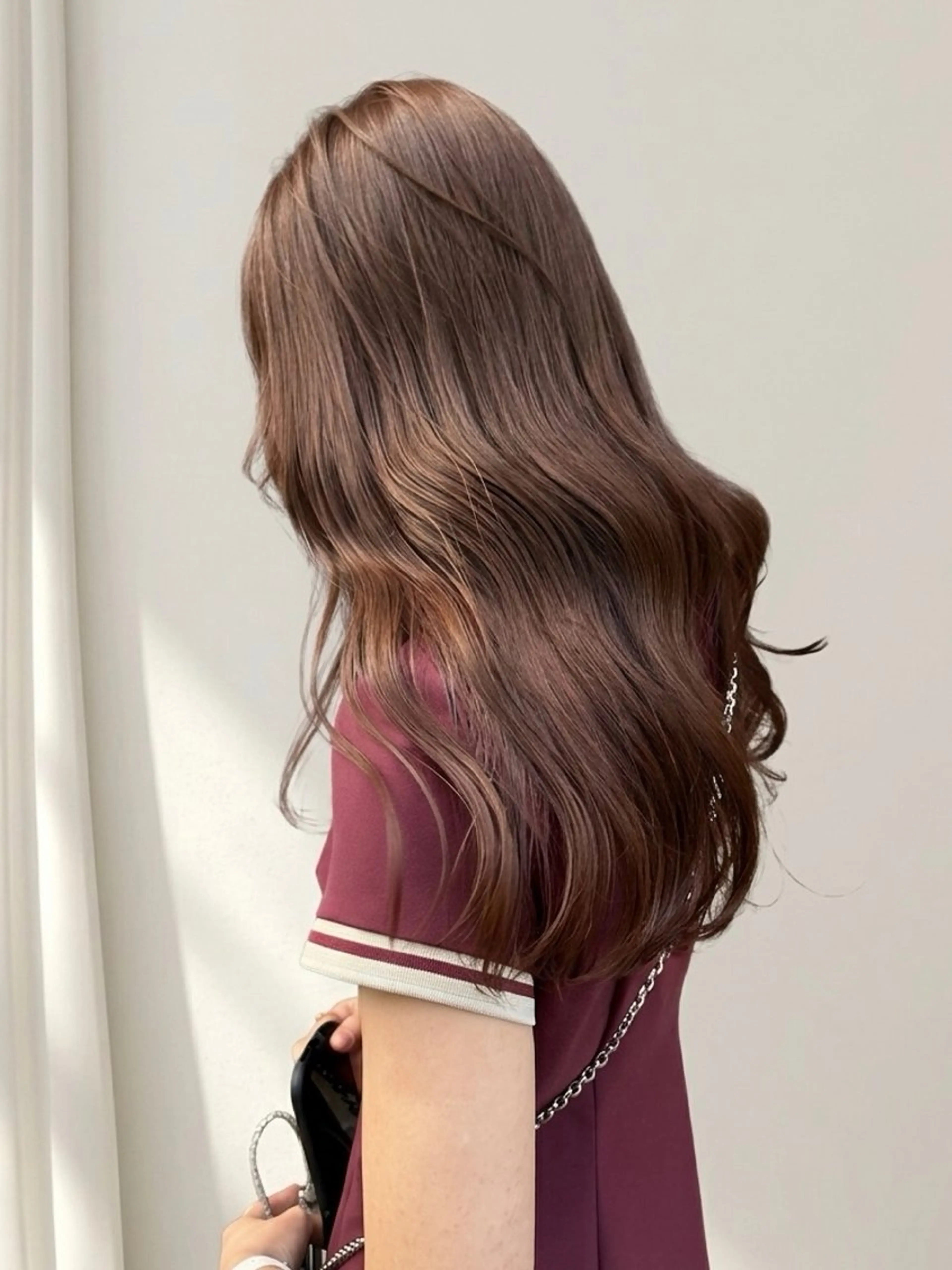 ロング カラー ヘアカラー トリートメント 縮毛矯正✨透明感 カラー🎀♡mariのヘアスタイル