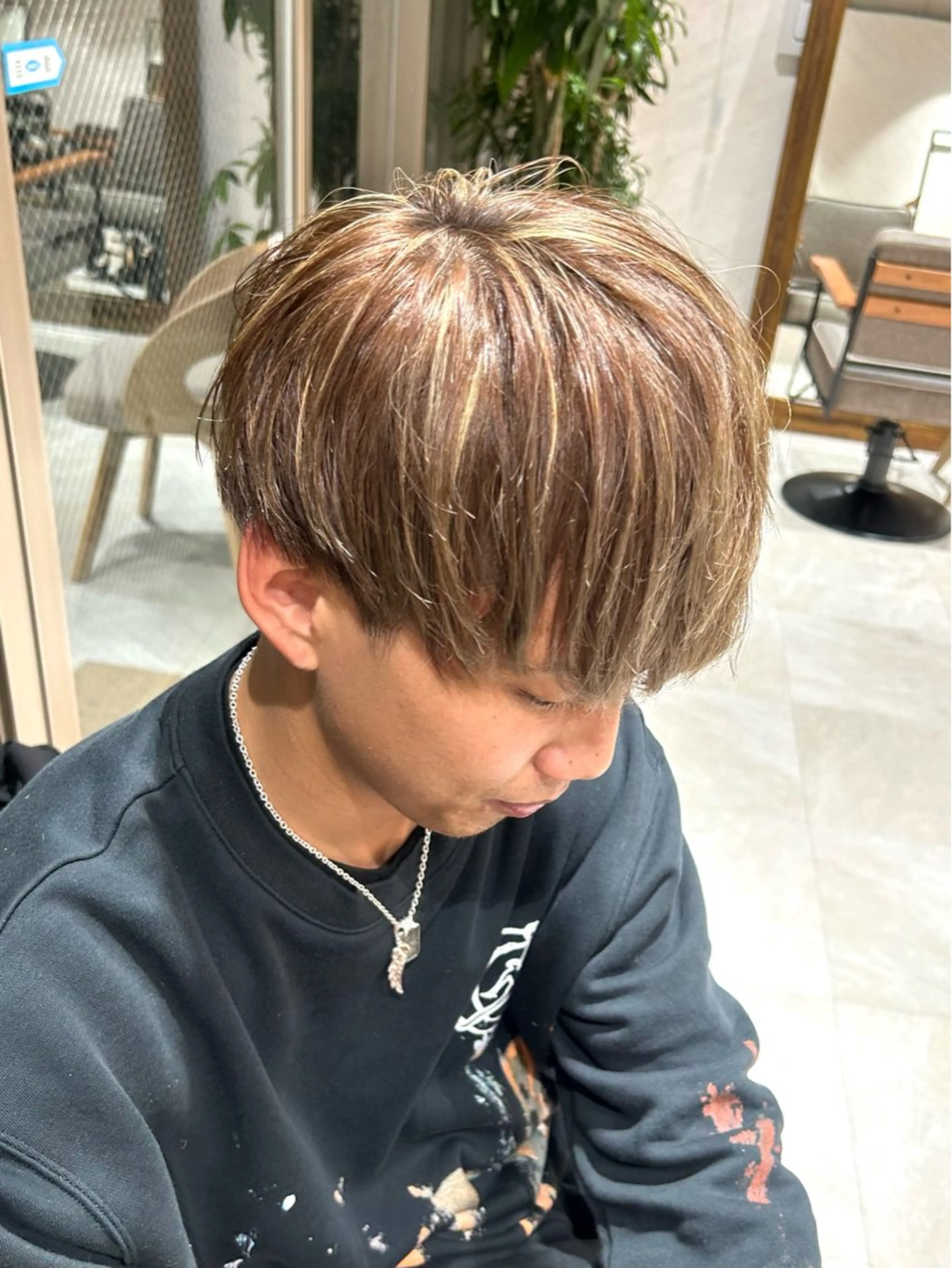 ショート カラー メンズ カット ヘアカラー トリートメント ヘアセット 🌷横浜/レイヤー /艶カラー🌷のヘアスタイル