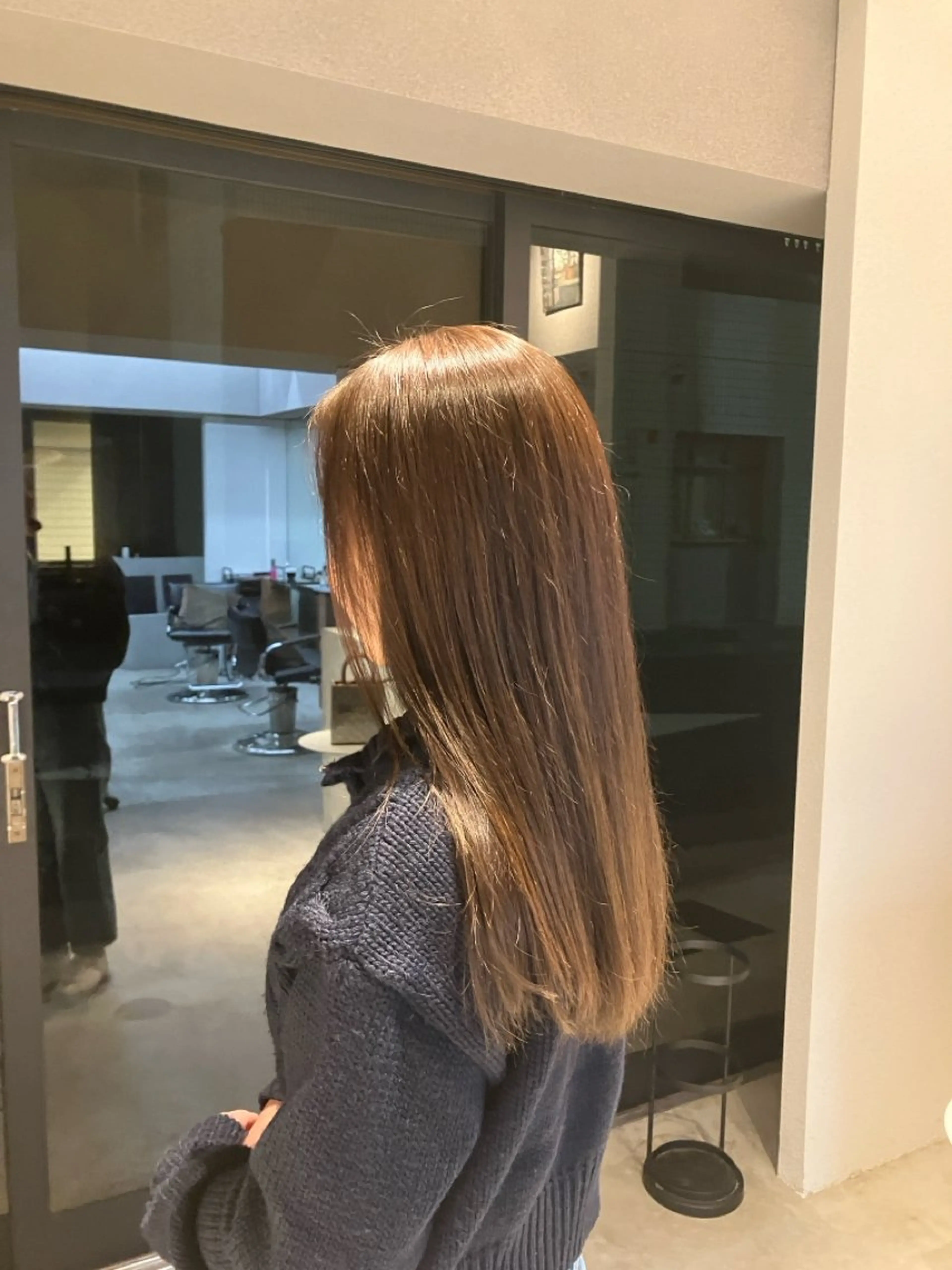 ロング カラー ベージュカラー ブルーカラー 透明感カラー オリーブベージュ ヘアカラー 怜音/ REONのヘアスタイル