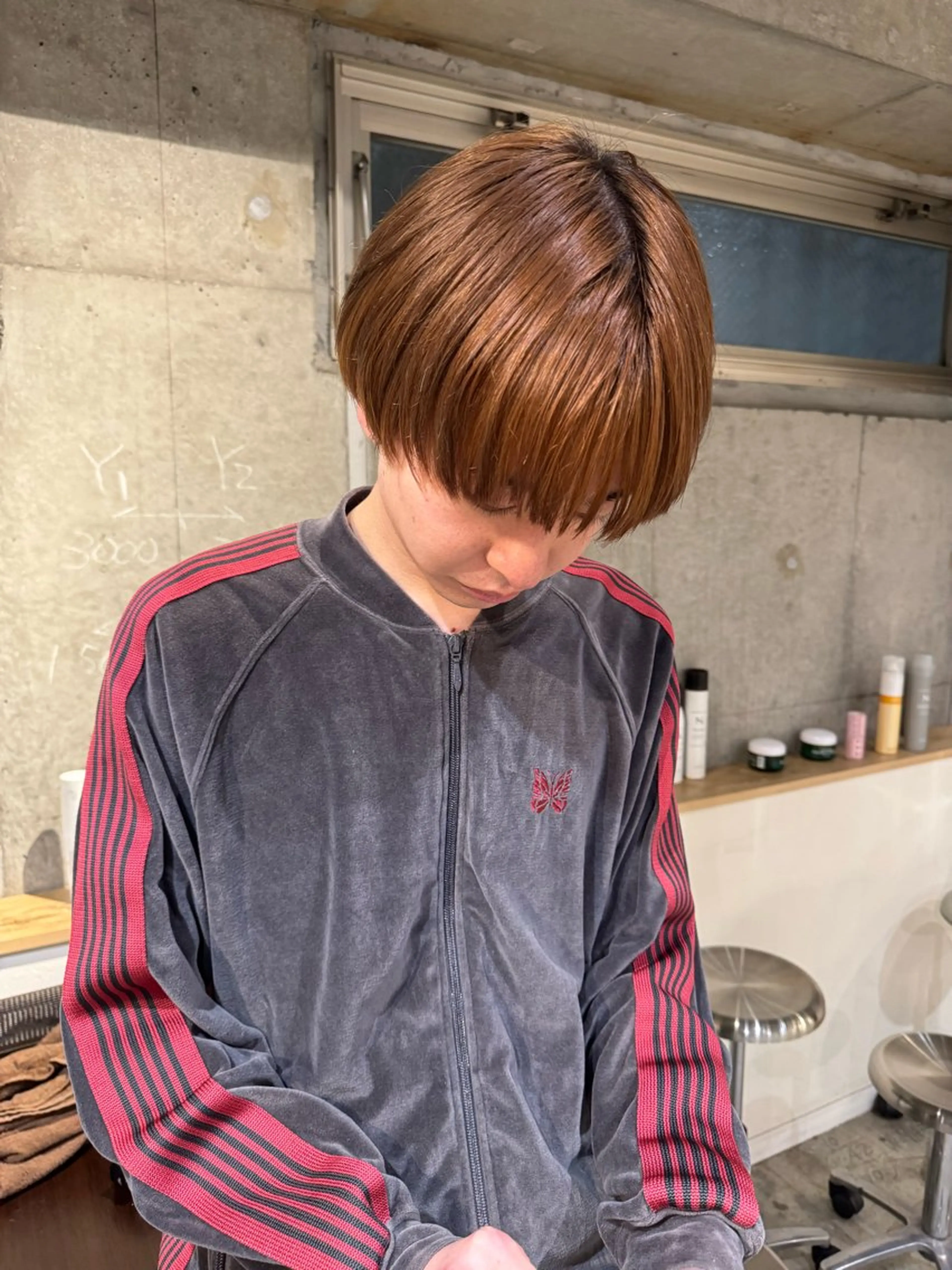 カラー ヘアアレンジ メンズ メンズブリーチ ブリーチ ブラウンカラー モカブラウン カット ヘアカラー トリートメント ヘッドスパ 顔まわり/艶カラー/ 🤎himari🤎のヘアスタイル