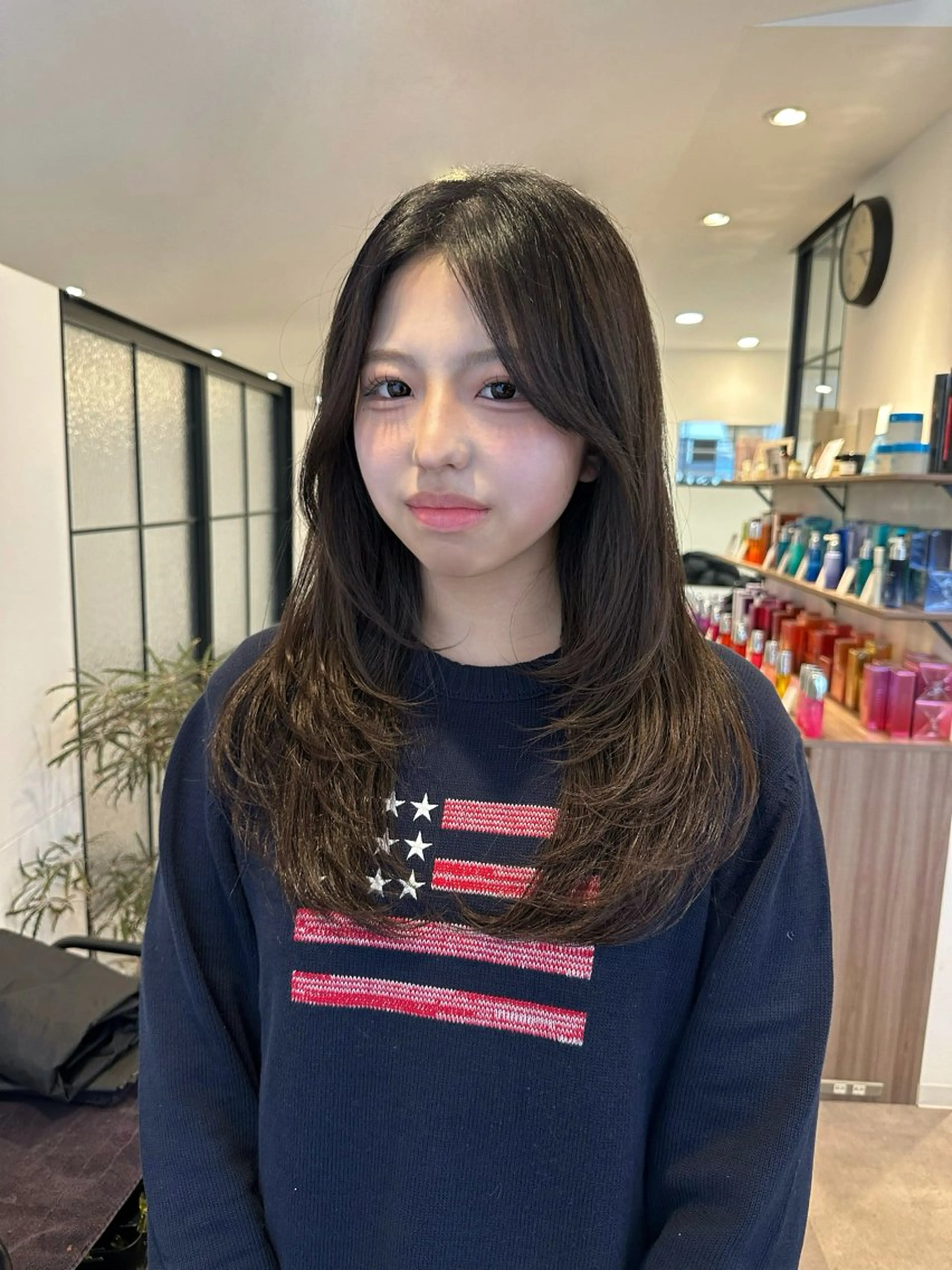 ロング レイヤーカット 北村 勇樹のヘアスタイル