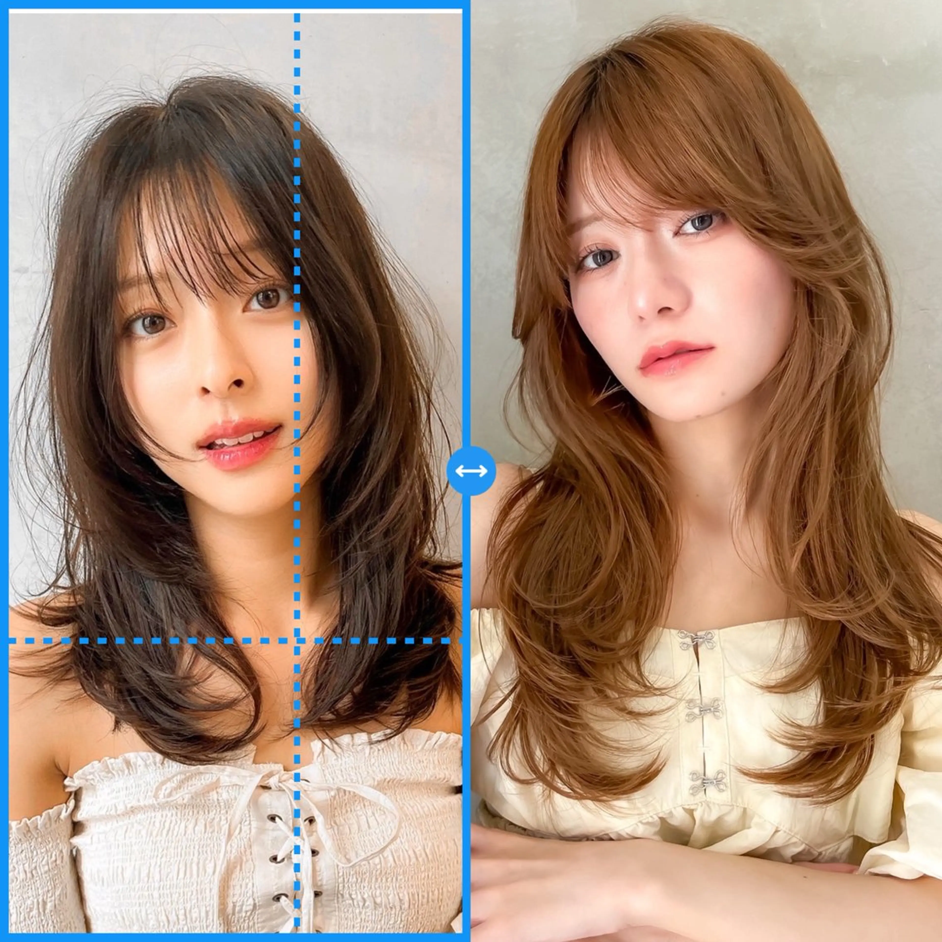 ミディアム カラー 韓国風ヘア レイヤーカット 小顔カット カット ヘアカラー トリートメント ヘッドスパ taiga レイヤー /髪質改善/矯正🌈のヘアスタイル