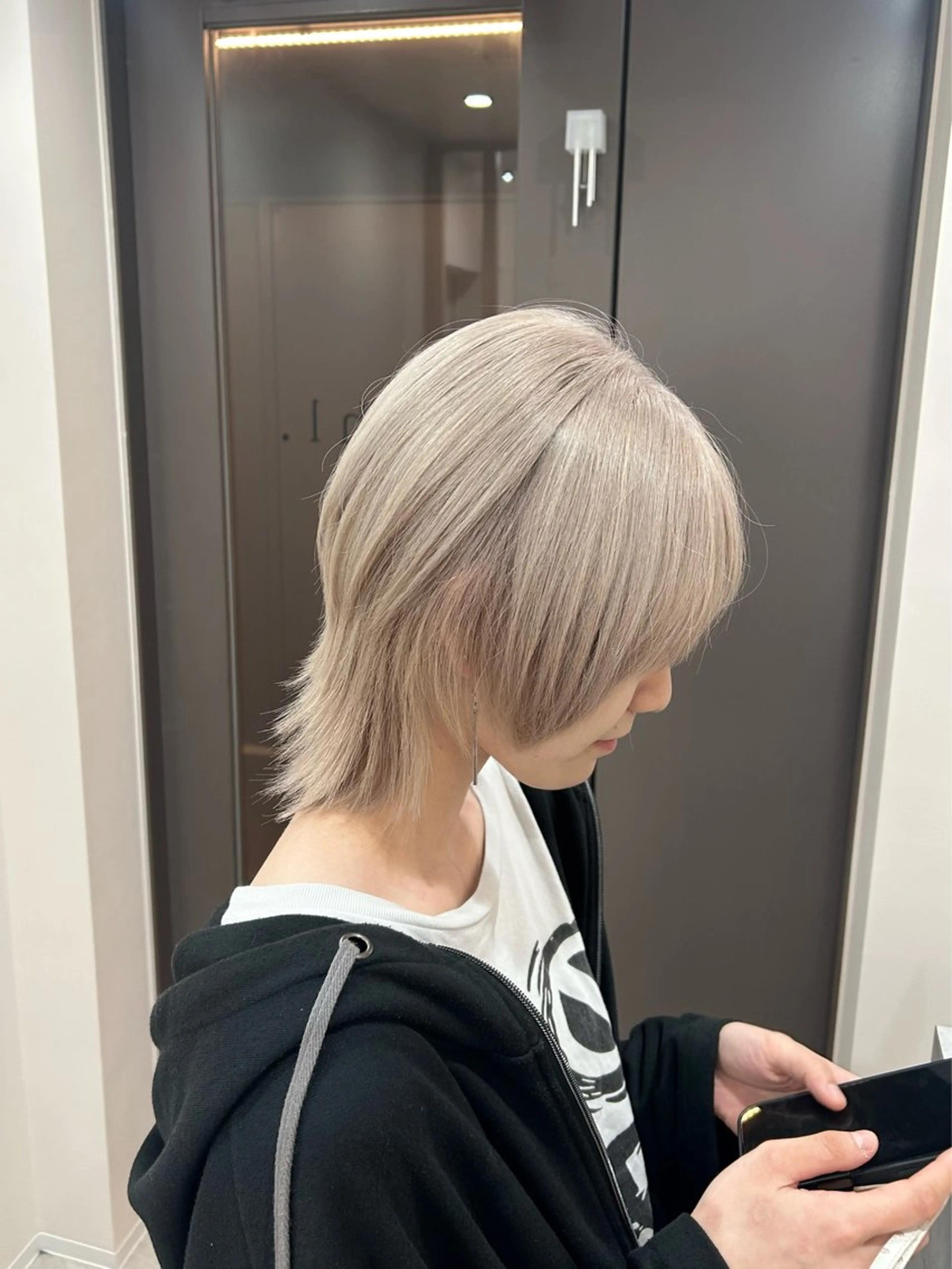 ミディアム カラー ベージュカラー ブリーチ ホワイトベージュ ヘアカラー トリートメント 透明感/ダブルカラー /🌸ERI🌸のヘアスタイル