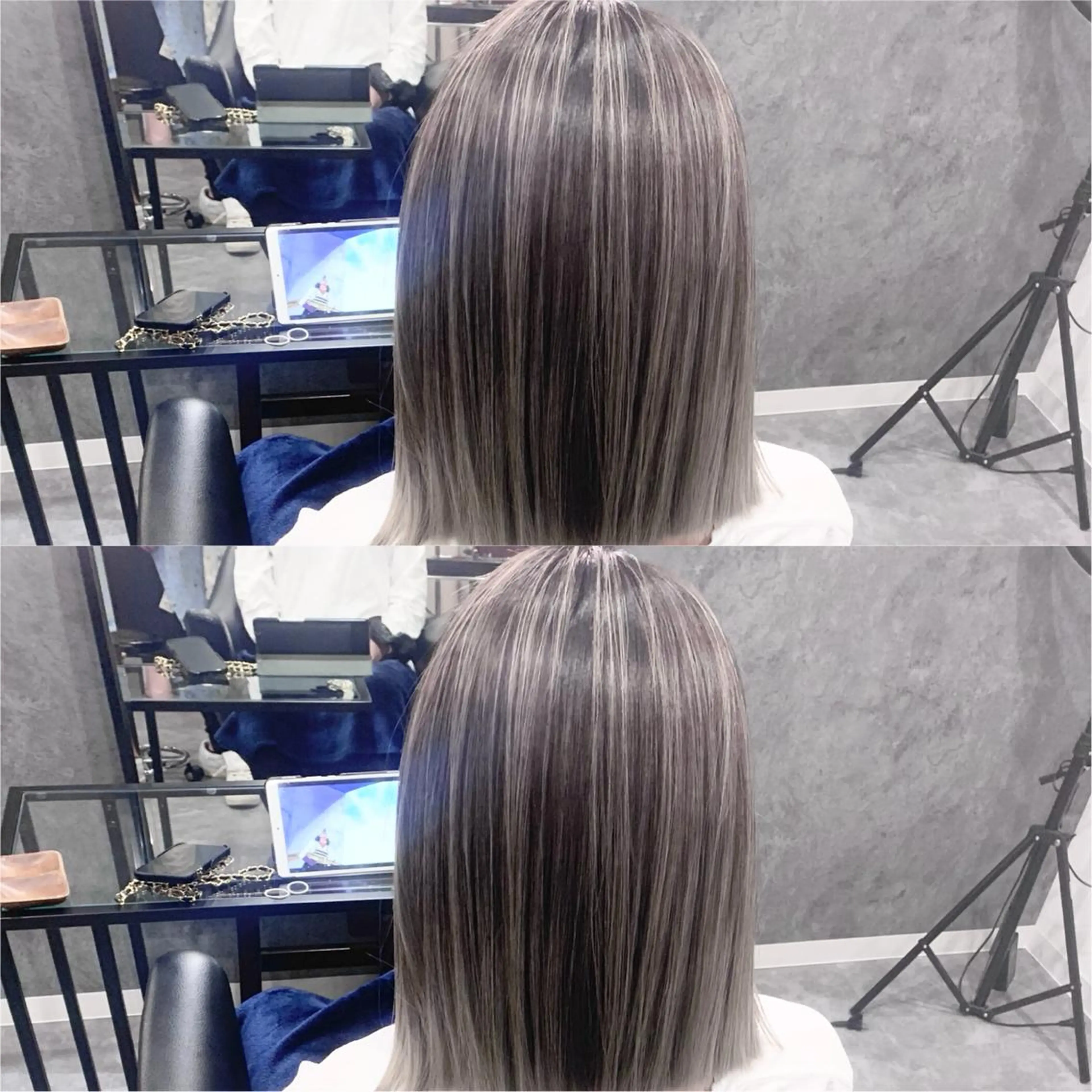 ミディアム カラー タニ ユウのヘアスタイル