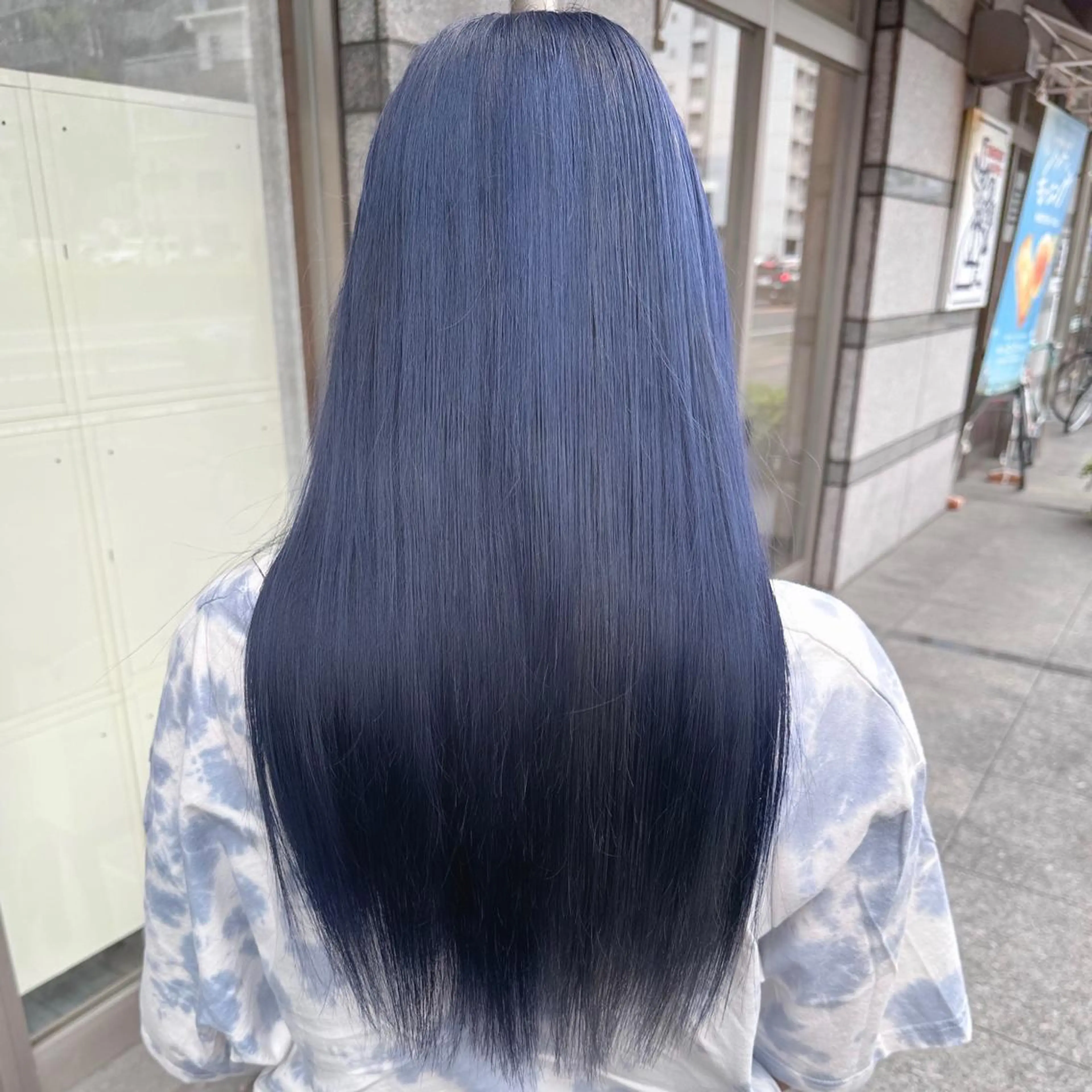 ロング カラー ブリーチ ブルーカラー ブルーラベンダー ラベンダーカラー カット ヘアカラー トリートメント レイヤー/高橋 みく /池下/千種のヘアスタイル