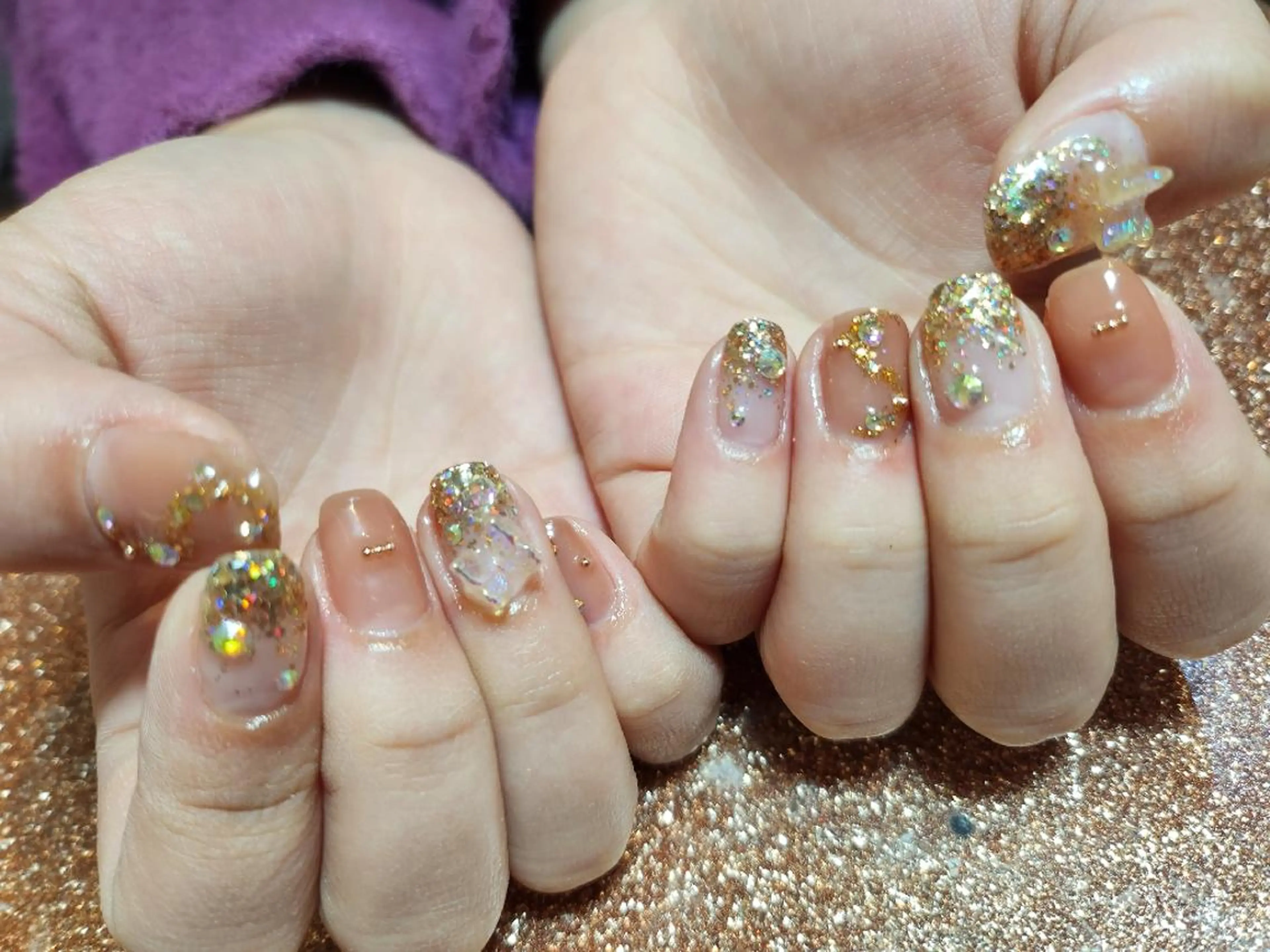 ネイル ブラウン 💜bora .のネイルデザイン