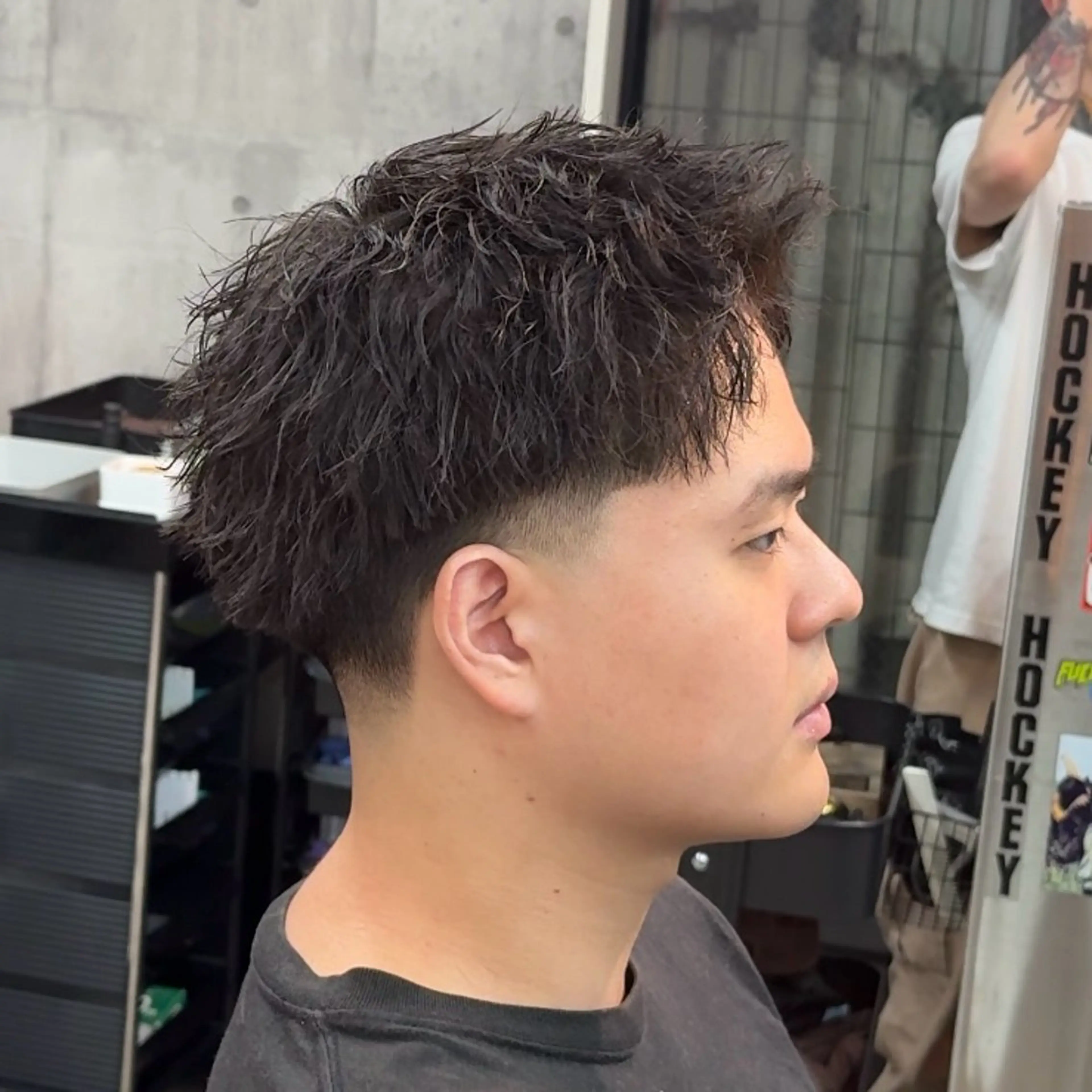 ショート パーマ ヘアアレンジ メンズ MENIN メンズ サロン　望月　涼太のヘアスタイル