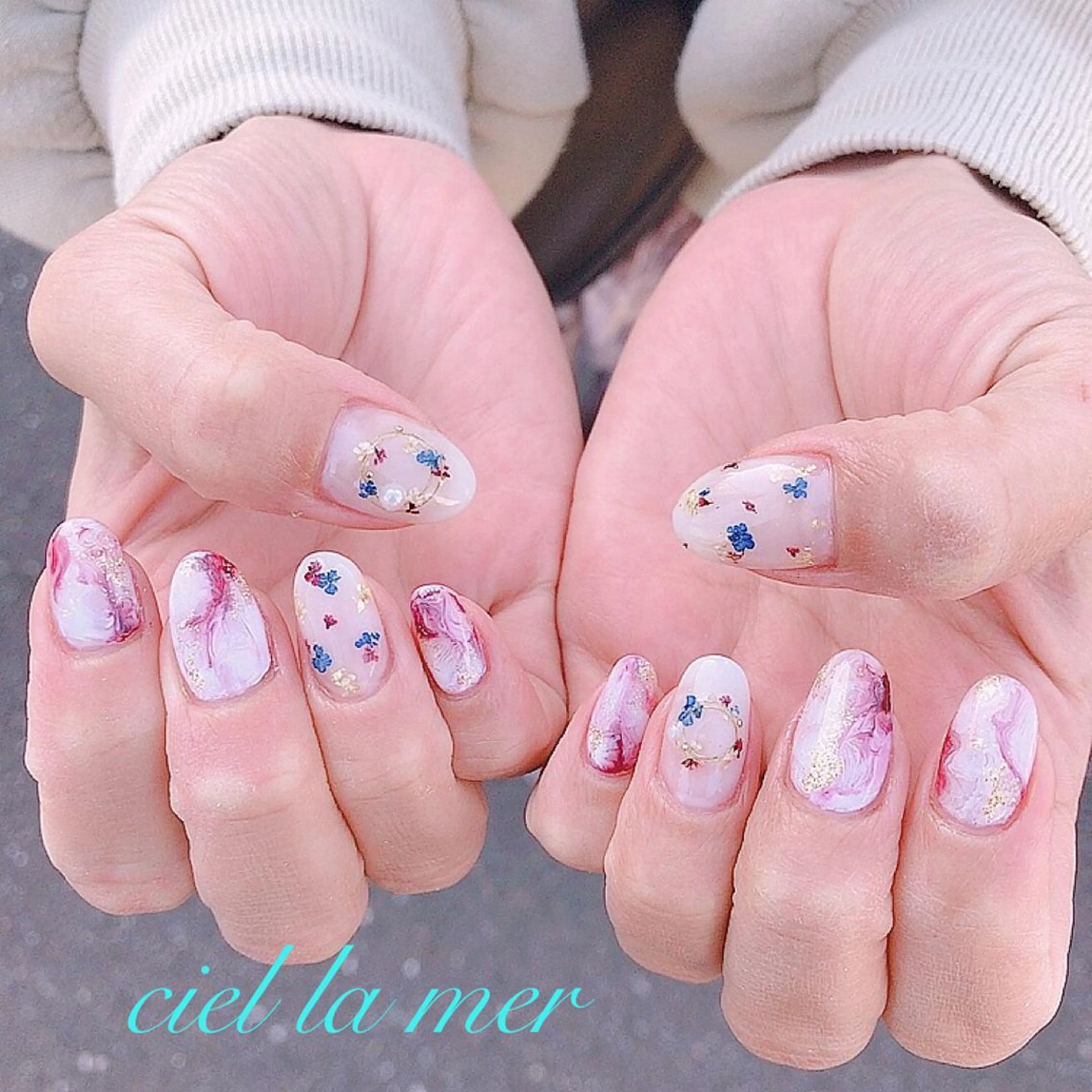 ネイル ハンドネイル フットネイル ciel la merのネイルデザイン