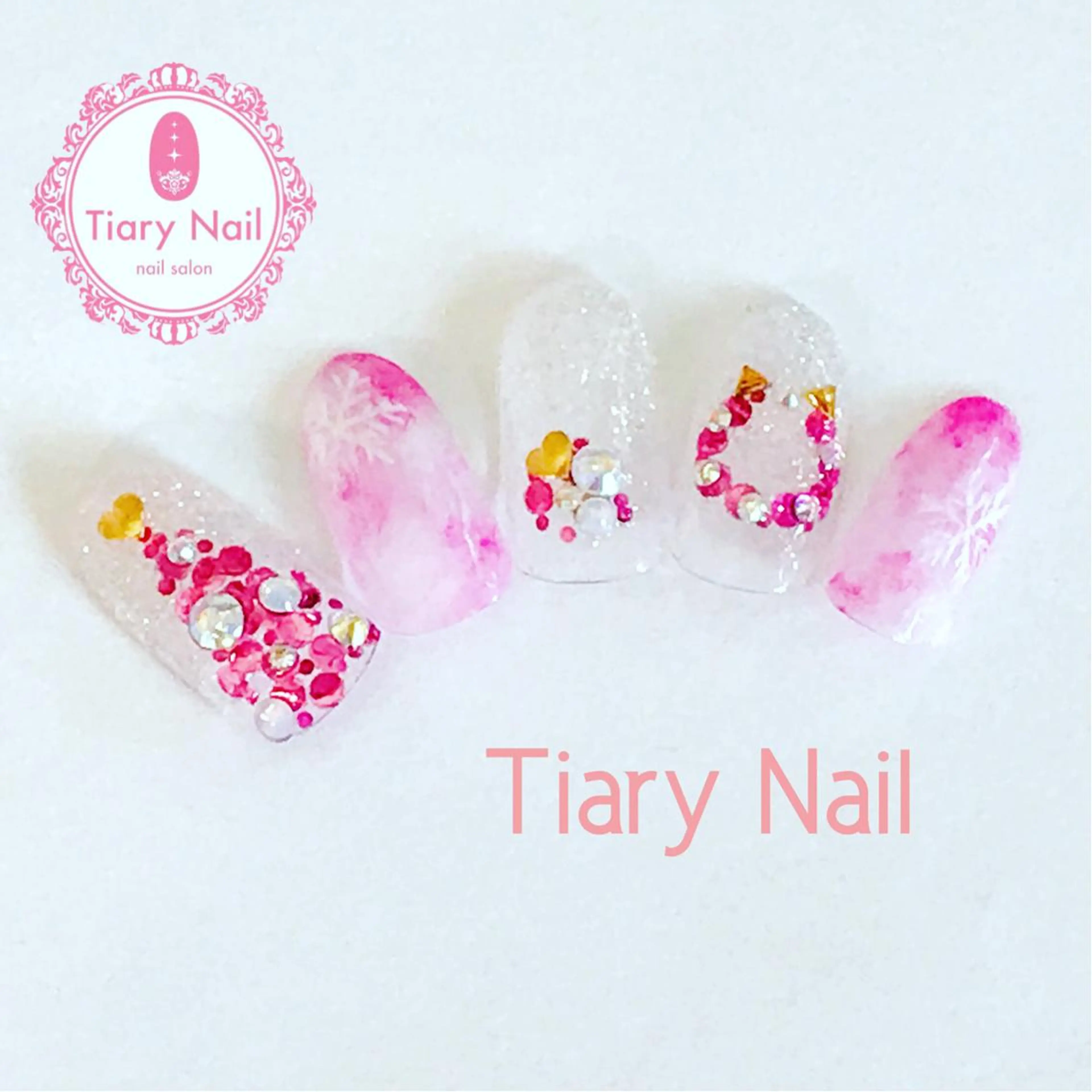 ネイル ハンドネイル 💗🪽Tiary Nail🪽💗のネイルデザイン
