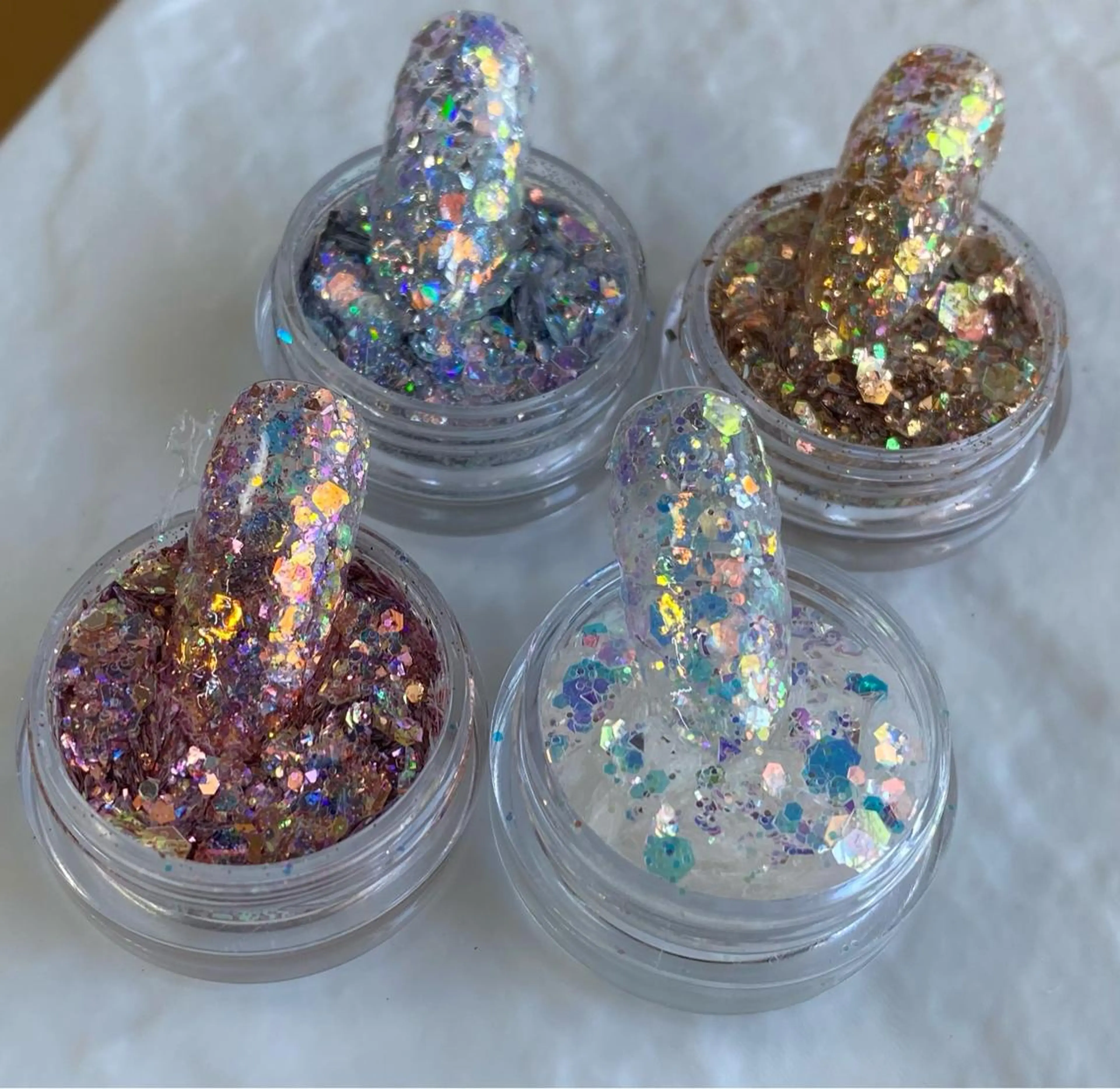 ロング ネイル ジェルネイル ホログラムネイル キラキラネイル ラメ(グリッター) ラメグラデーション ハンドネイル LUNE NAILのその他イメージ