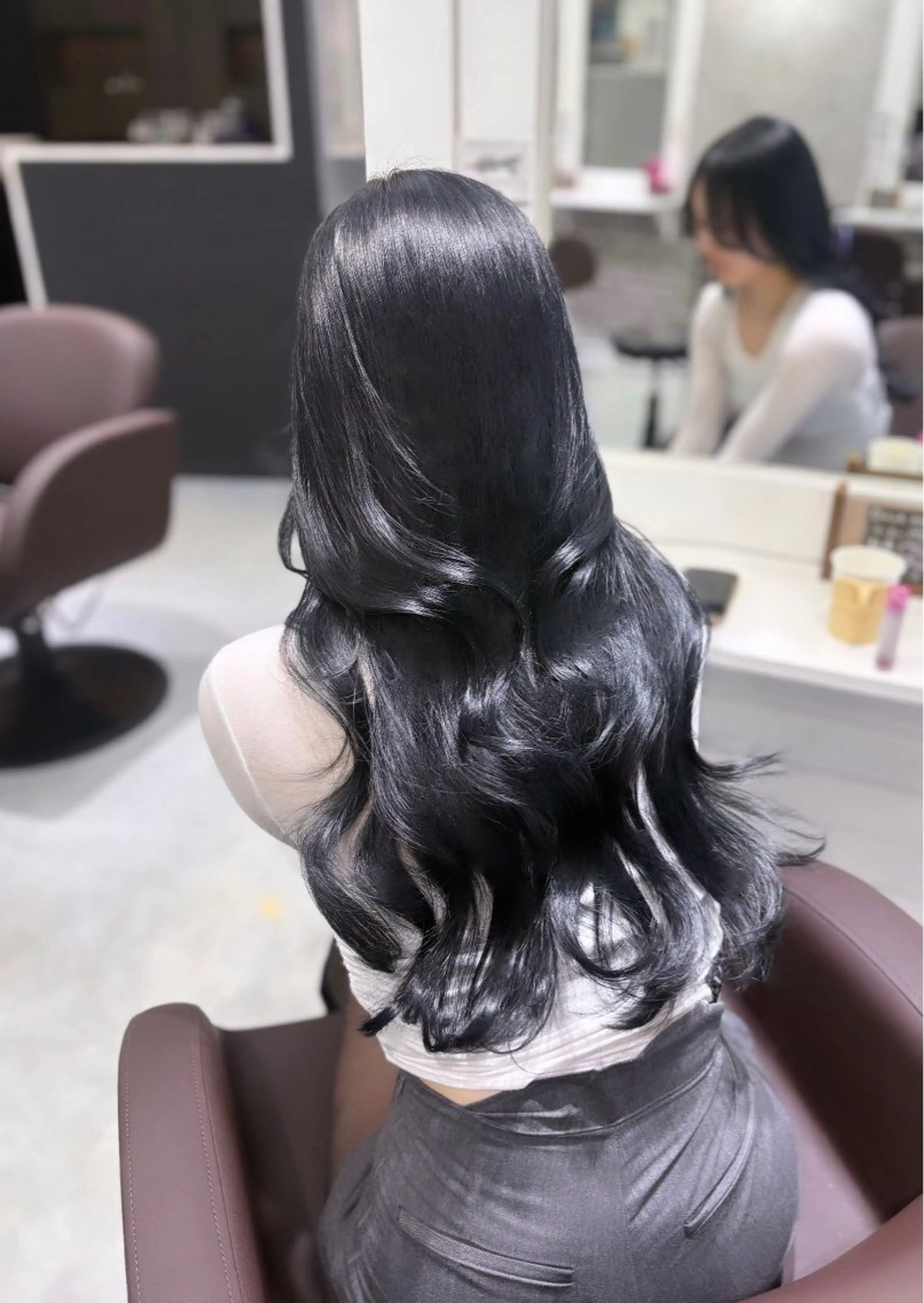 ロング 髪質改善 ヘアカラー トリートメント あい❤︎ /髪質改善/韓国巻きのヘアスタイル