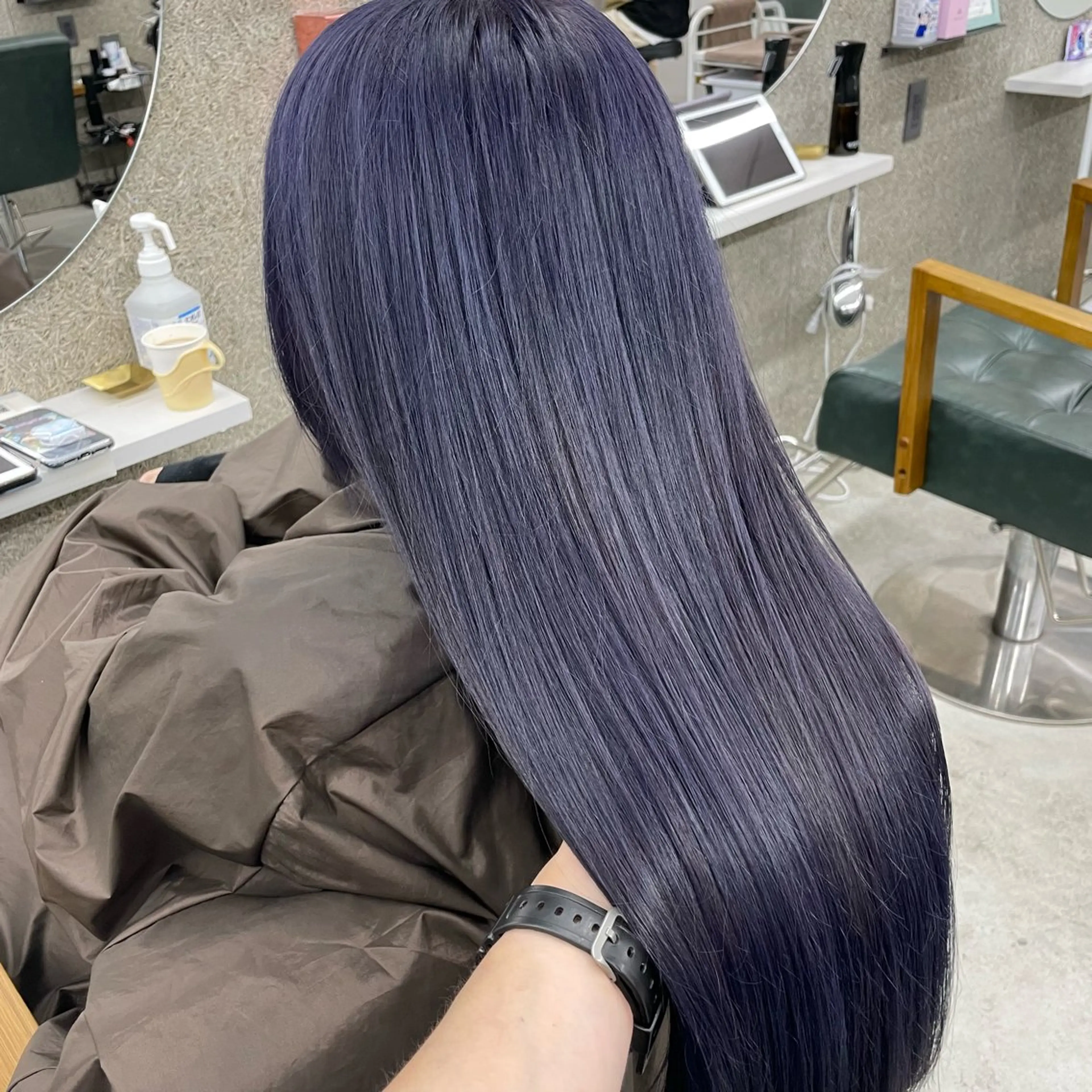 ロング カラー ケアカラー トリートメント 酸熱トリートメント トリートメント Lull1人美容室 バレイヤージュのヘアスタイル