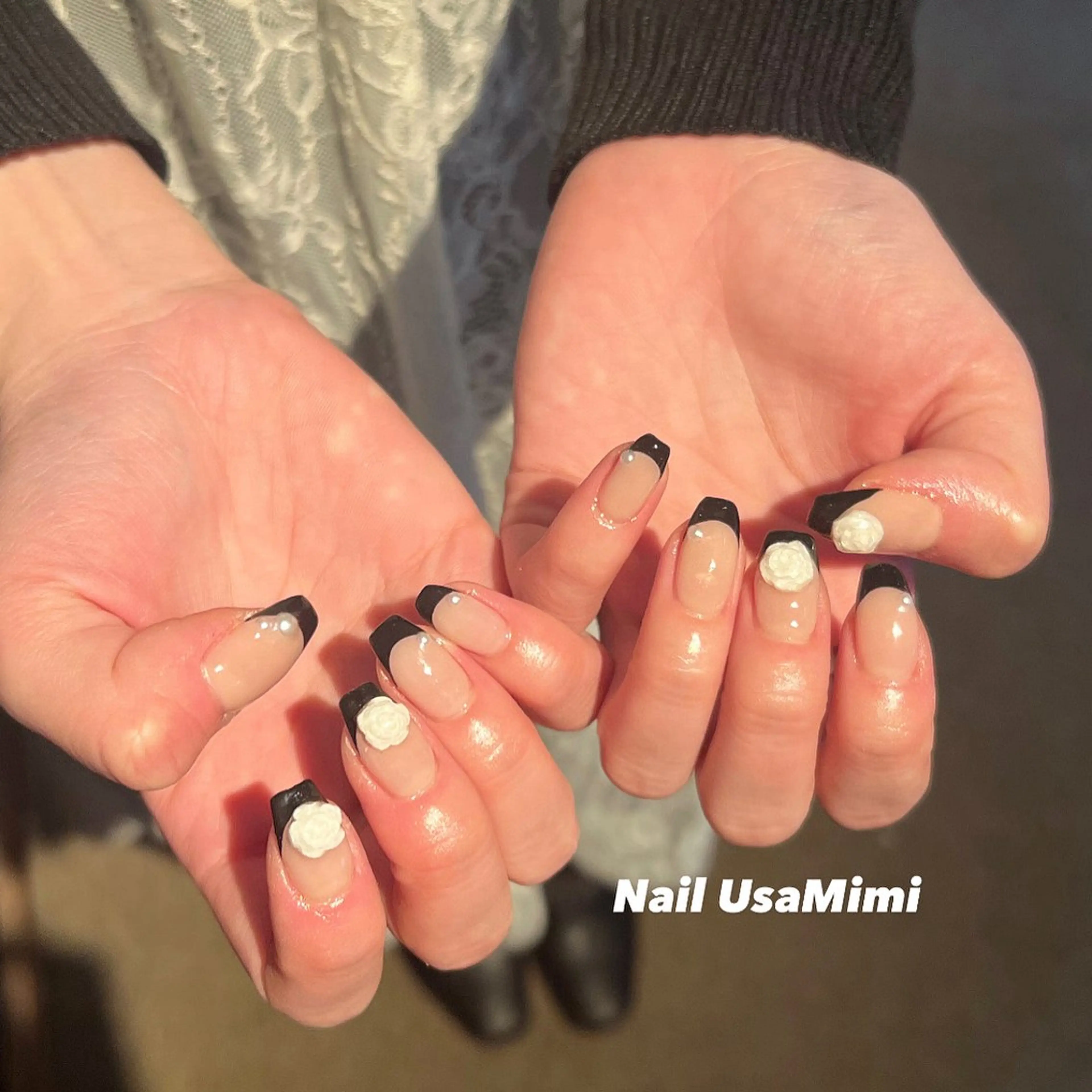 ネイル アートネイル オーロラネイル チークネイル フレンチネイル ジェルネイル ハンドネイル 本町NailUsa Mimi RIKOのネイルデザイン