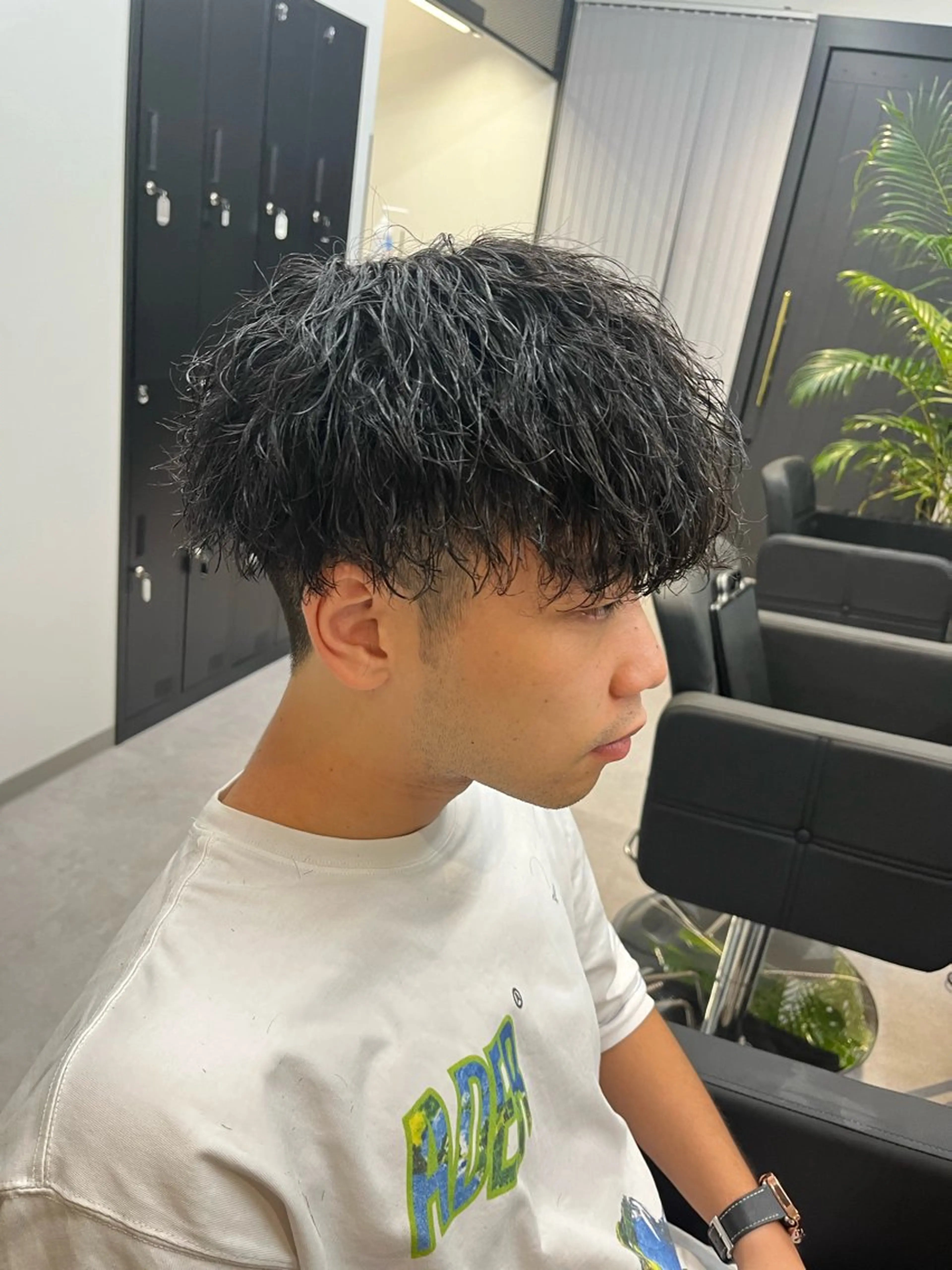 ショート パーマ ヘアアレンジ メンズ マッシュ メンズパーマ ツイストスパイラルパーマ スパイラルパーマ men'slapis YUTOのヘアスタイル