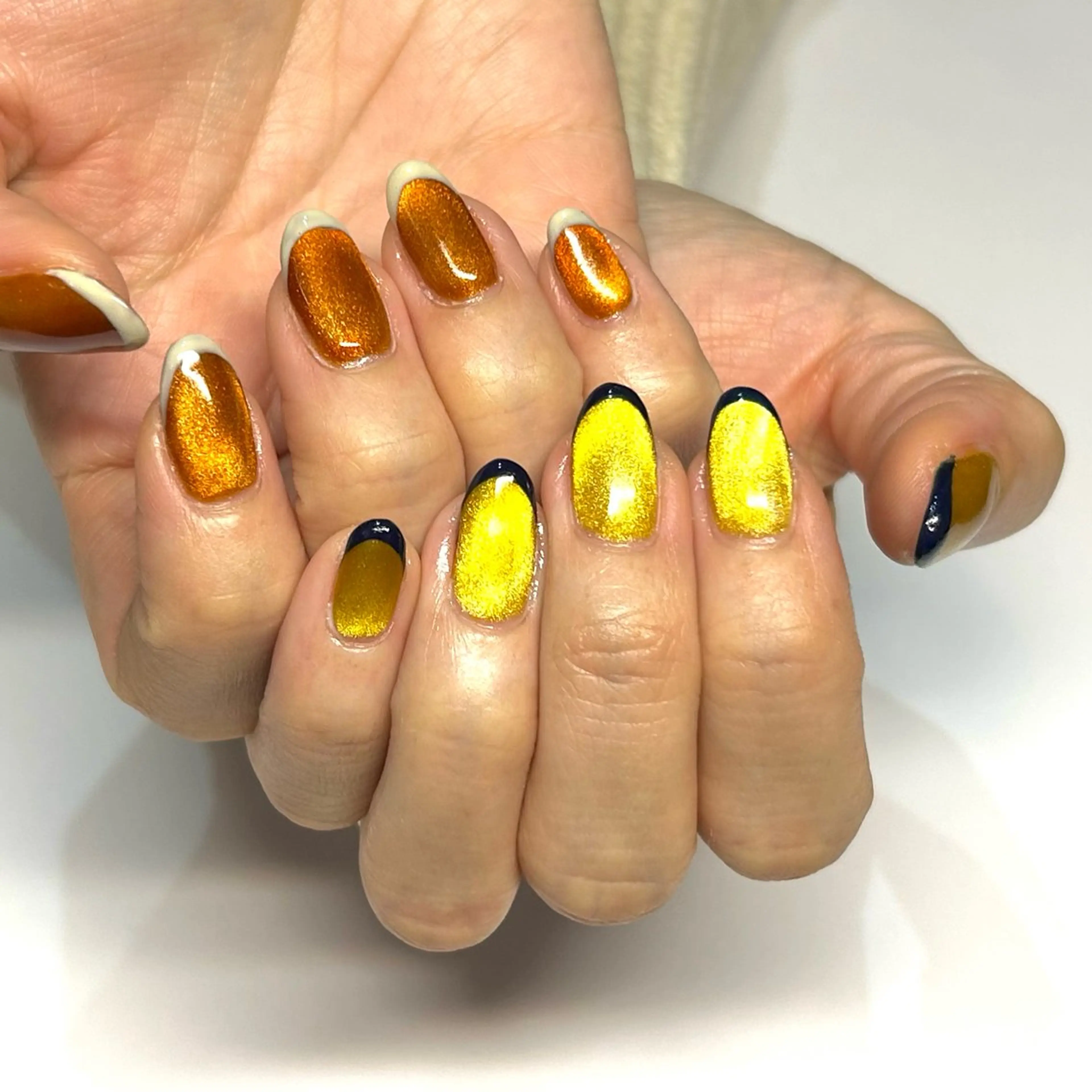 ネイル フレンチネイル マグネットネイル 𐂃 colorer𐂃のネイルデザイン