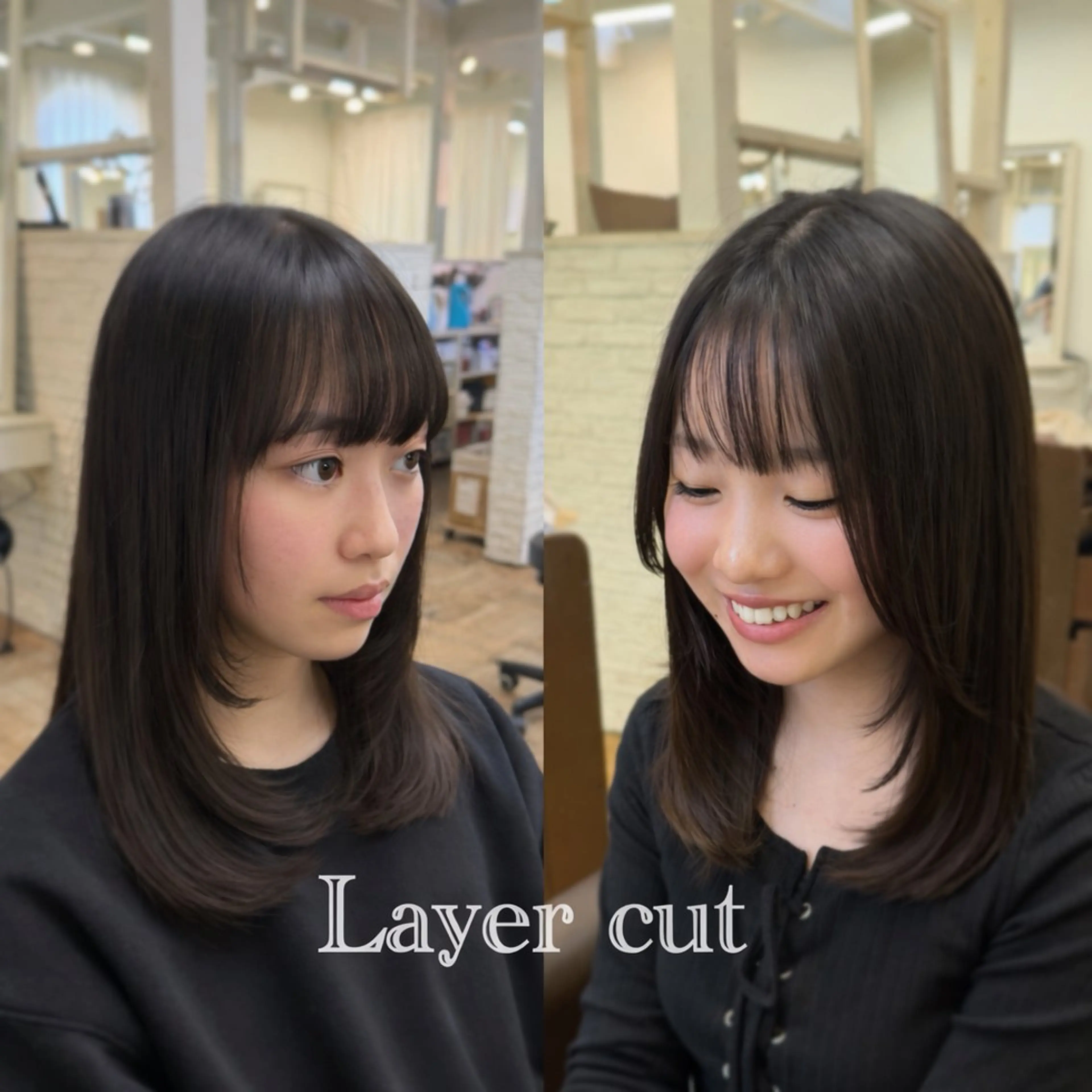 ミディアム 南草津/トレンドカラ ー/パーマ　西村美月のヘアスタイル