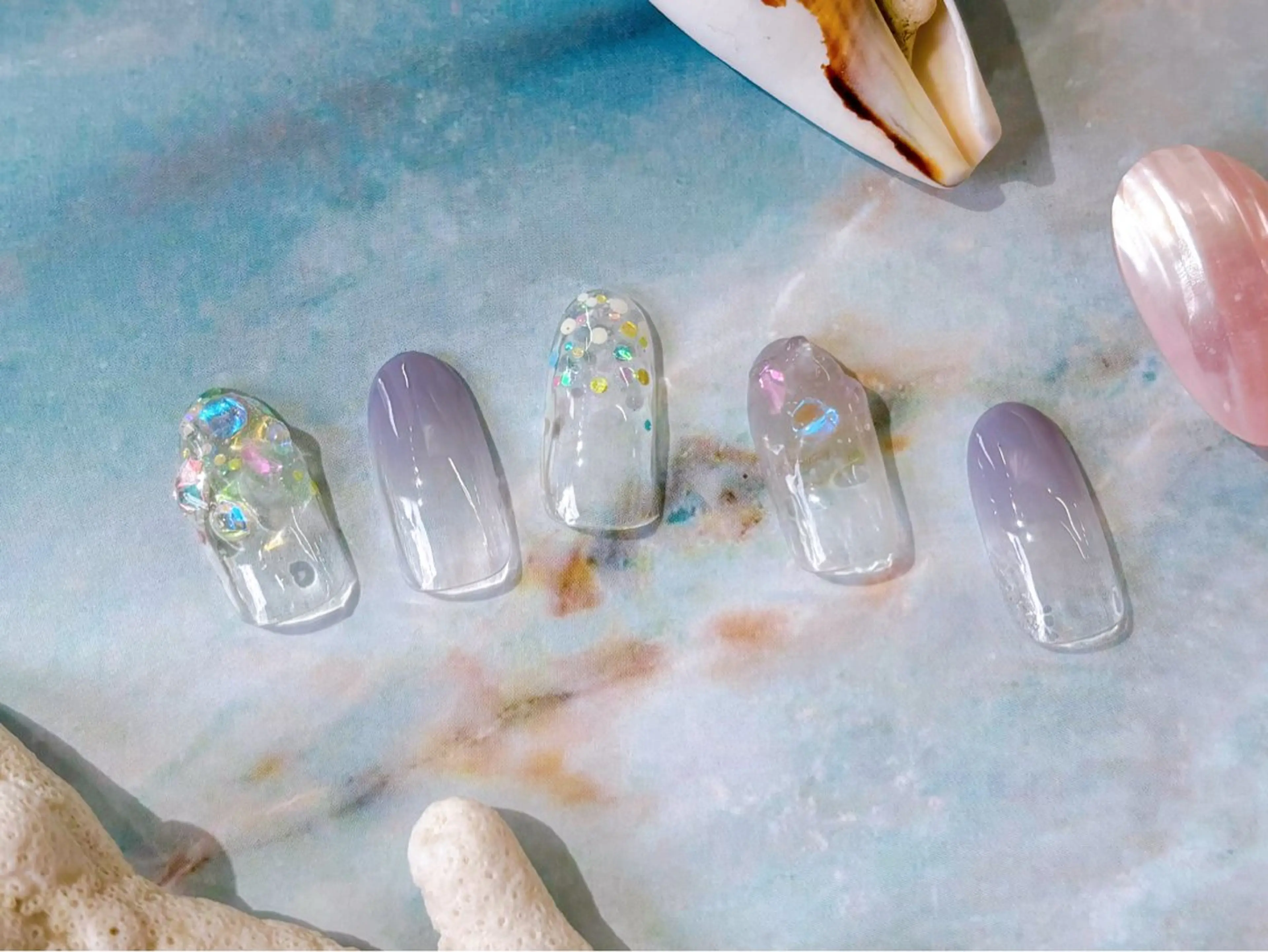 ネイル グラデーション 持ち込み ハンドネイル Lani🌈Nail Konatsuのネイルデザイン