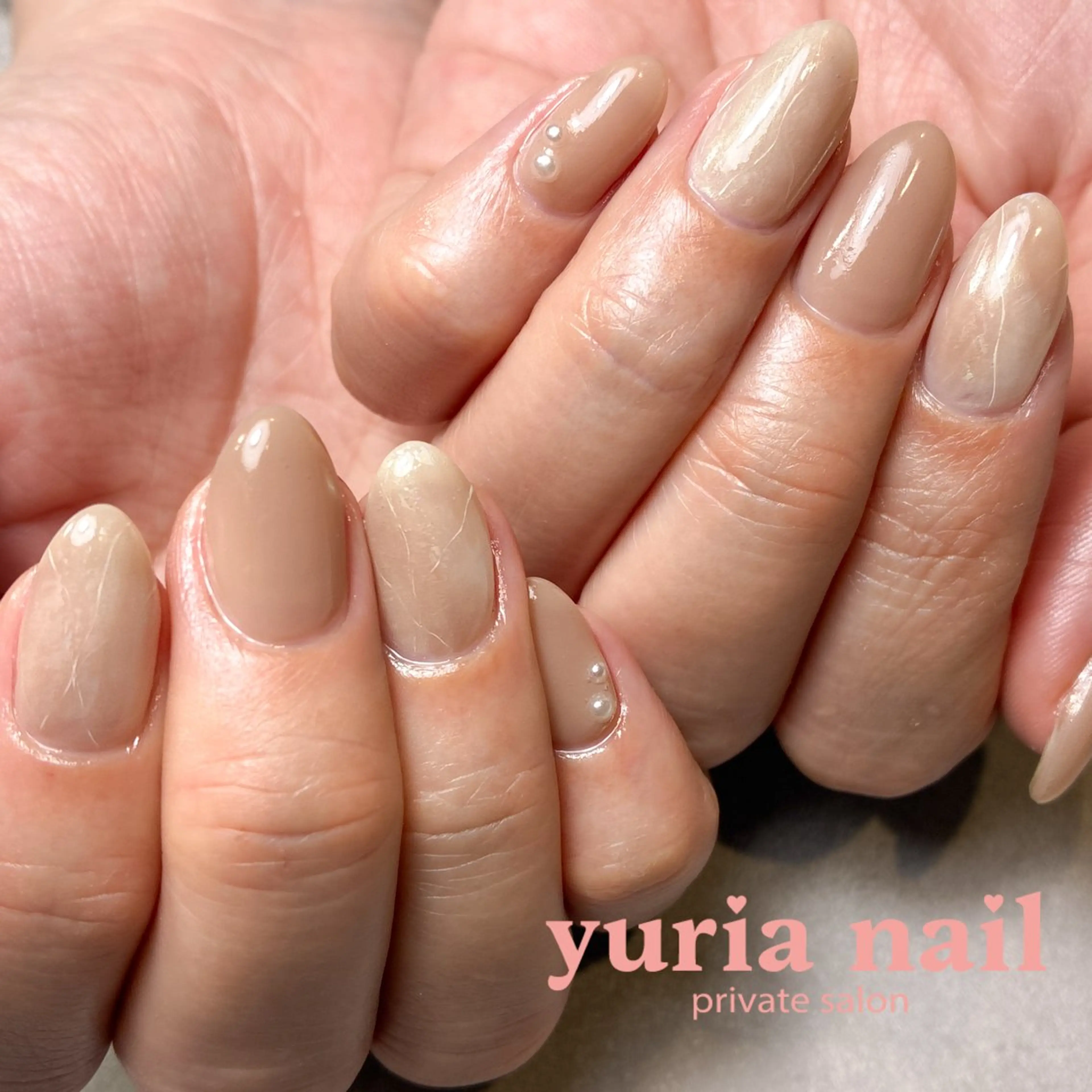 ネイル アートネイル 大理石ネイル(マーブル) ニュアンスネイル シンプルネイル 春ネイル ハンドネイル 小林 ゆりあのネイルデザイン