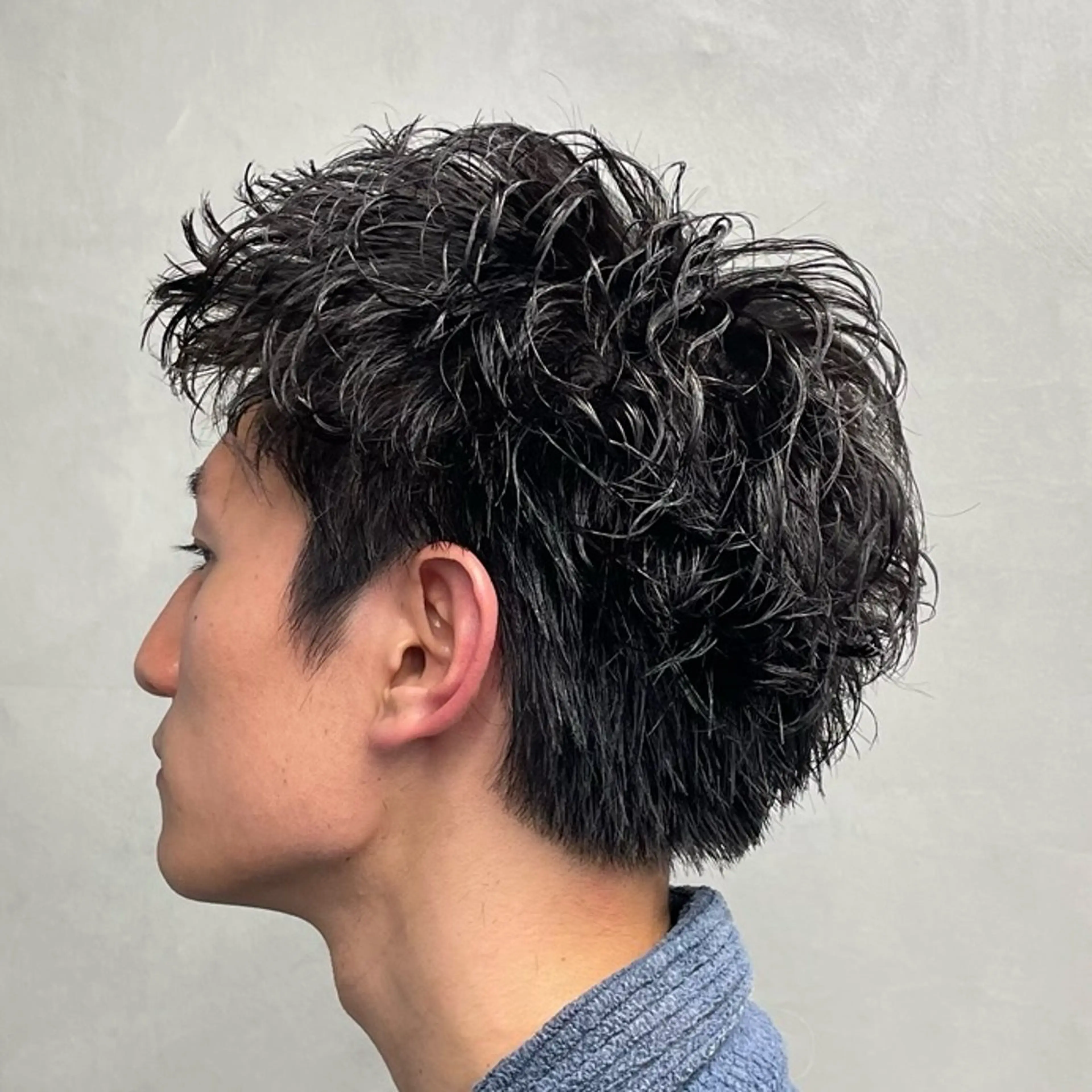 ショート パーマ ヘアアレンジ メンズ カット パーマ fifth 石川 凪のヘアスタイル