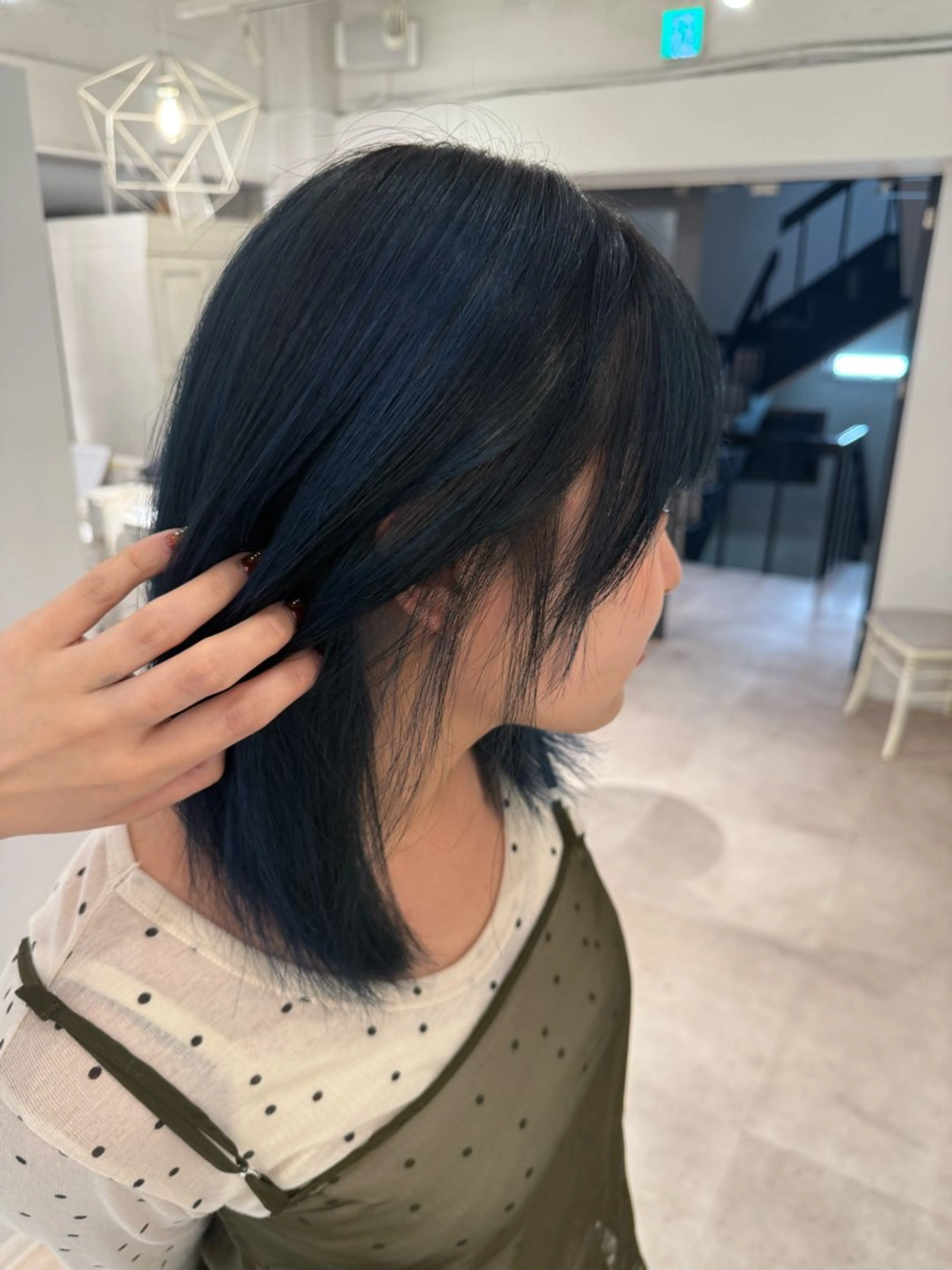 ミディアム カラー ブリーチ ヘアカラー Helm所属・ミカ/名駅/レイヤー /ブリーチなしカラーのヘアスタイル