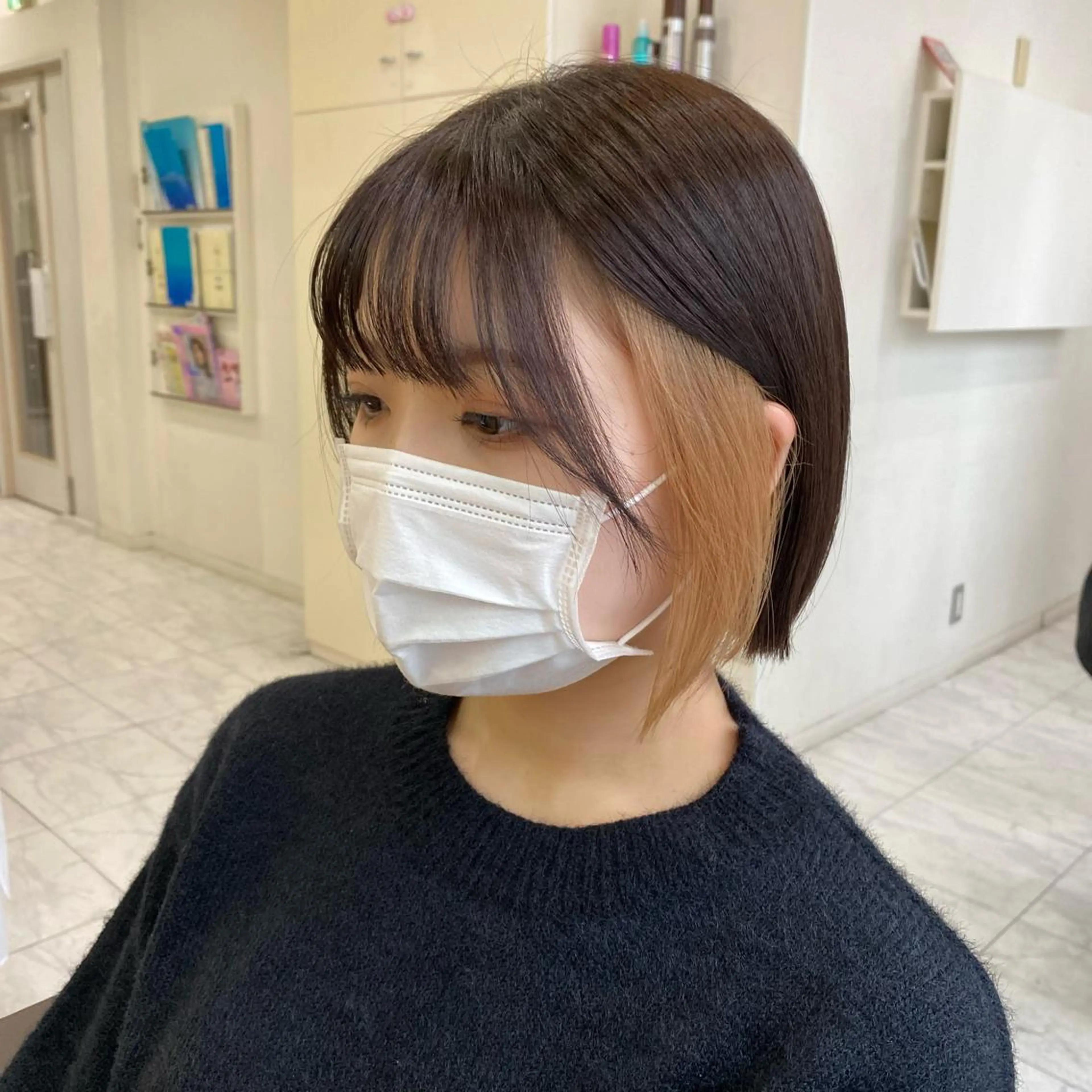 ミディアム カラー ベージュカラー インナーカラー ミルクティーベージュ Agu hair TENOE大宮氷川参道店所属・🫧美髪&艶カラー 増田魁土🫧のヘアスタイル