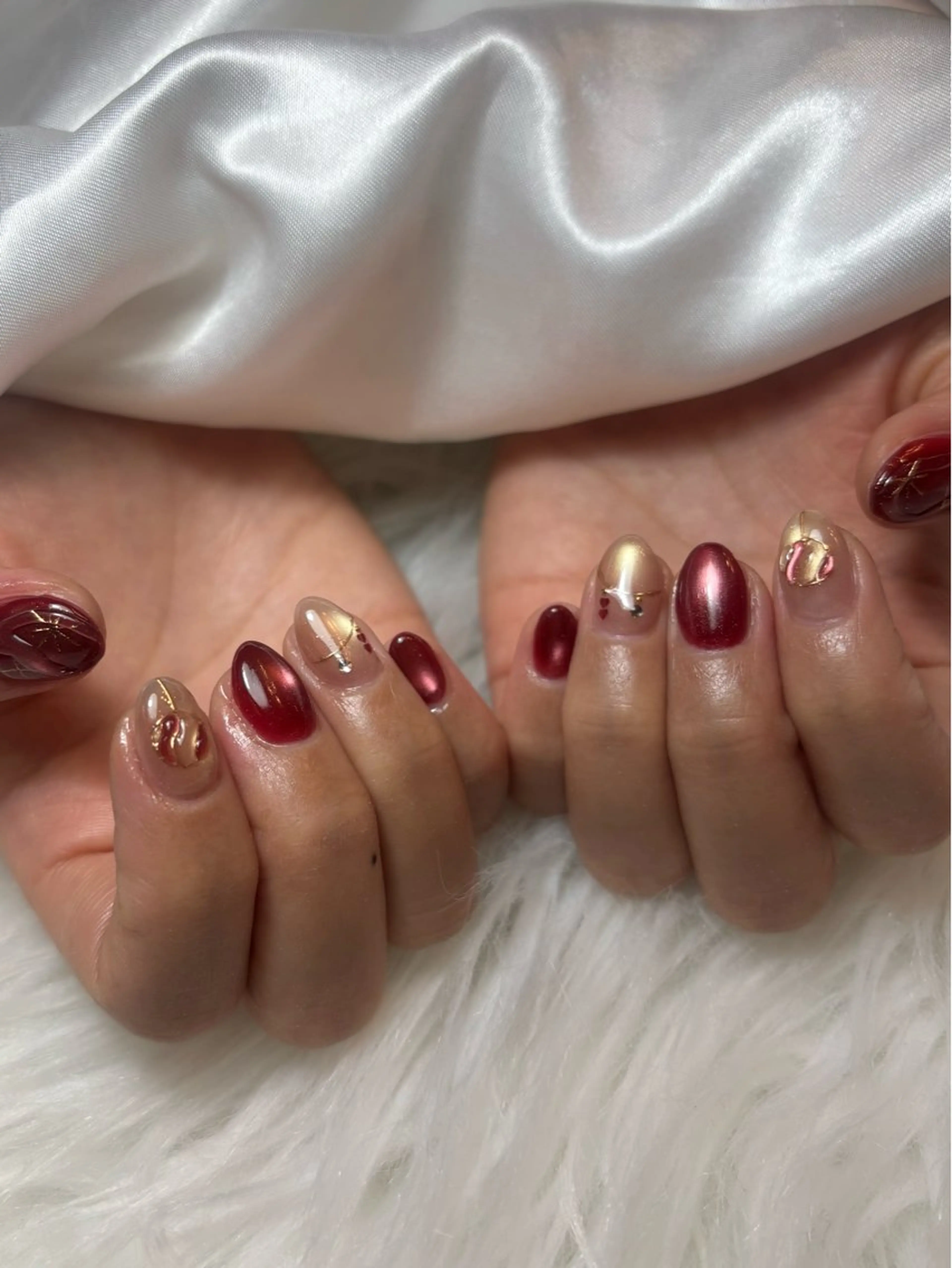 ネイル ブルー キラキラネイル 韓国ネイル マグネットネイル シンプルネイル timtam --sakiのネイルデザイン