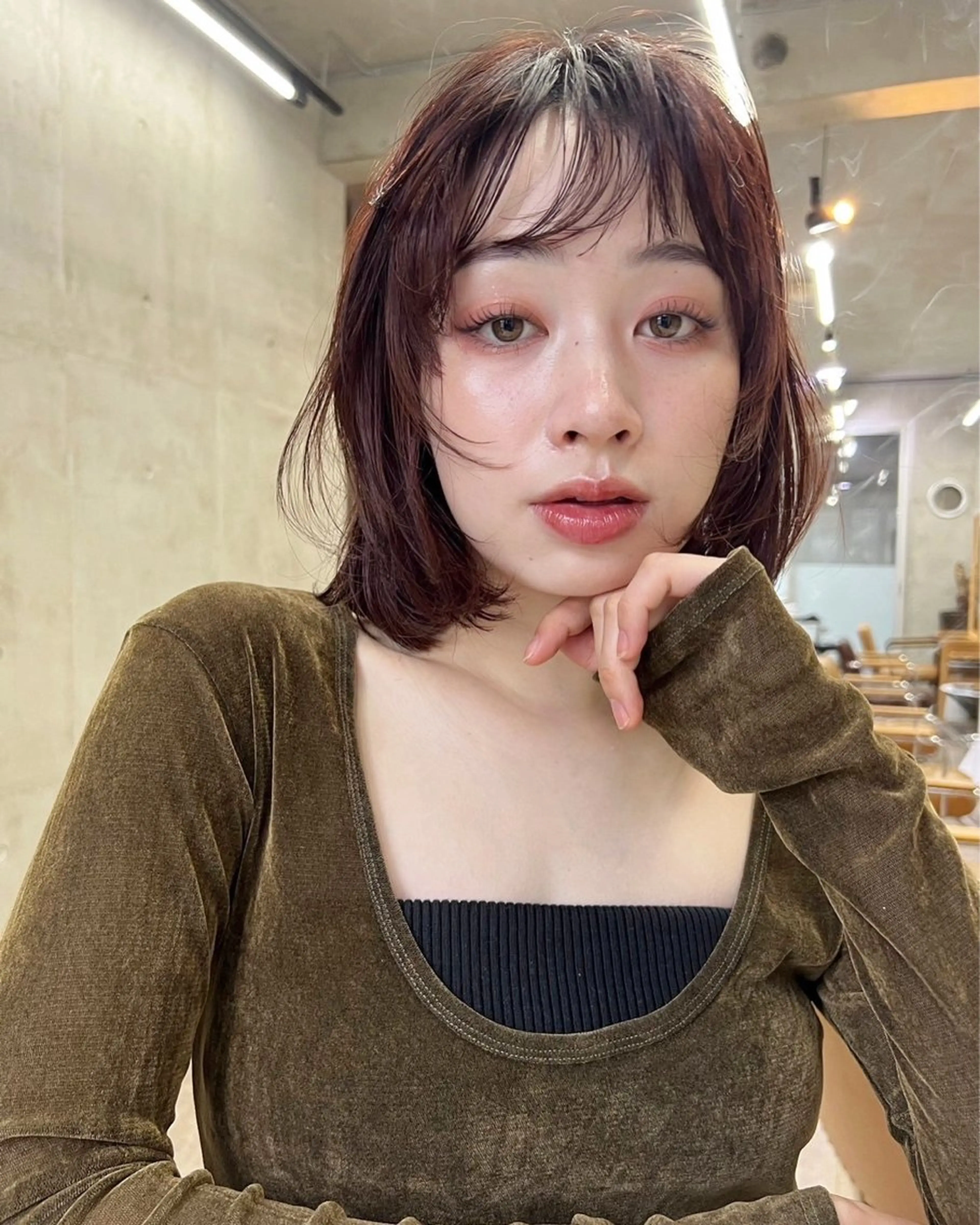 ショート カラー ブラウンカラー レッドカラー レッドブラウン 顔まわりレイヤー レイヤーカット ヘアカラー トリートメント カットモデル募集中 ／HARUKA🎀のヘアスタイル