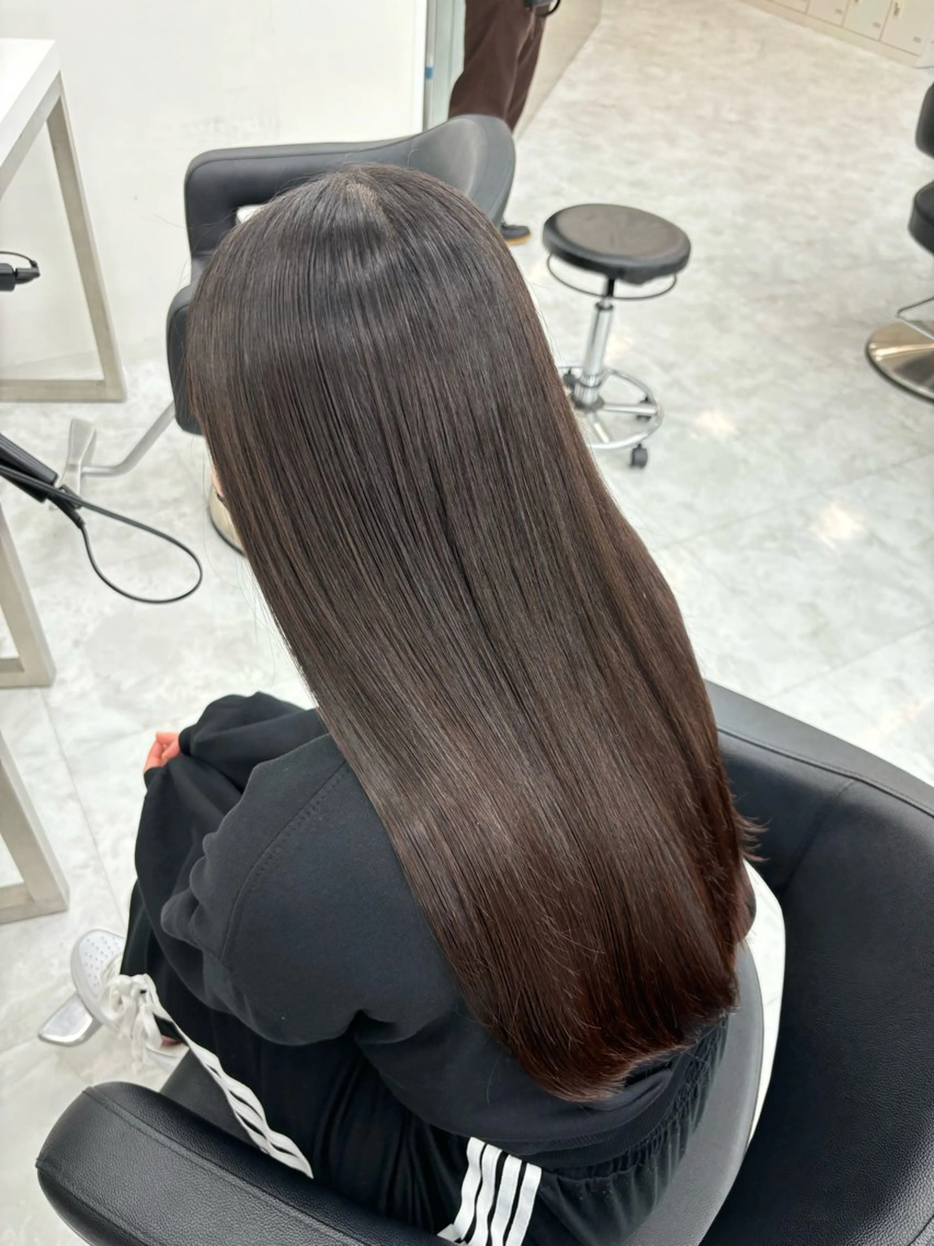 ロング 縮毛矯正 ヘッドスパ ヘアセット 🫧韓国風透明感 ヘア🫧towaのヘアスタイル