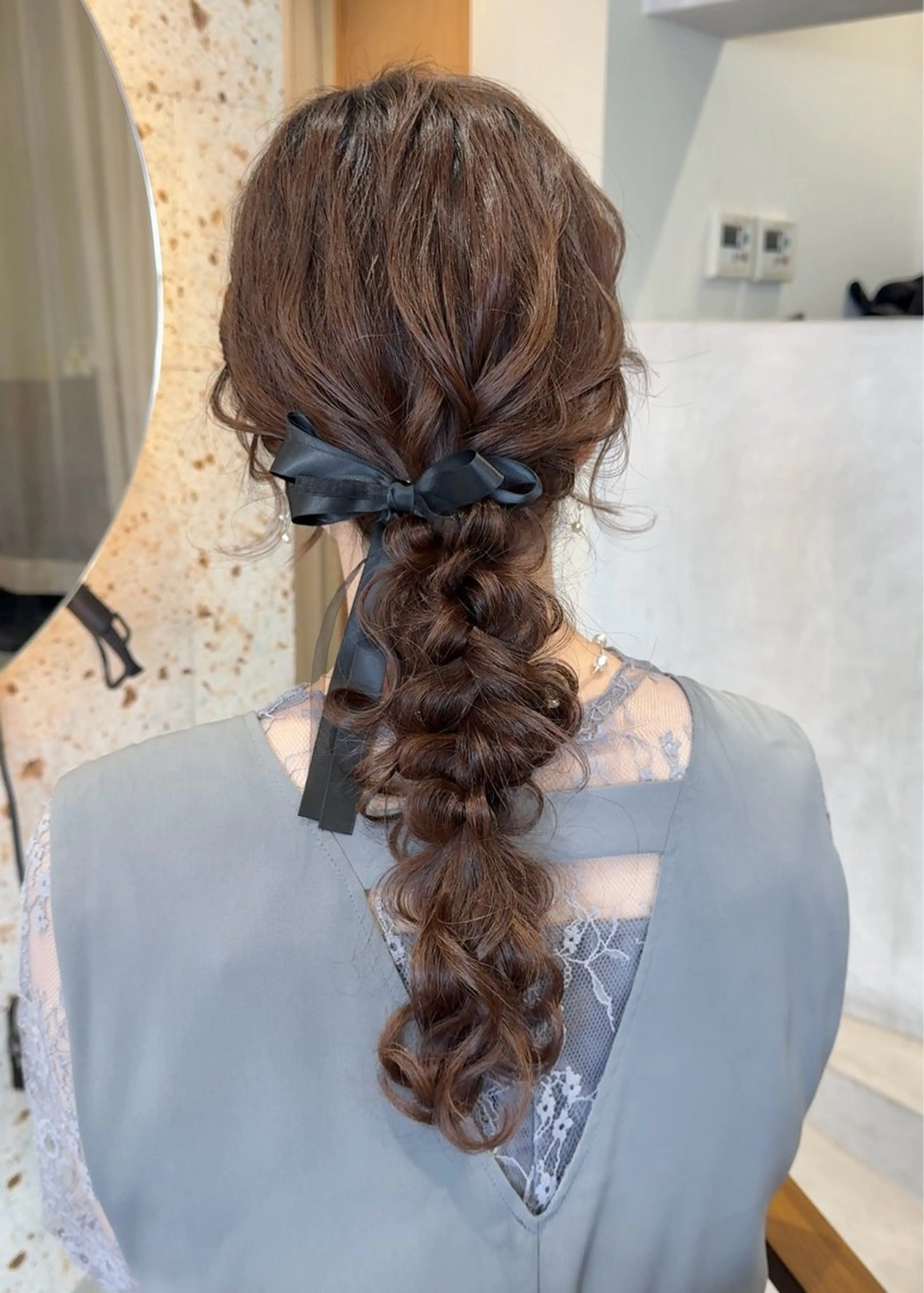 ロング ヘアアレンジ 結婚式・ブライダル ヘアセット ヘアセット大募集 ˗ˋˏairiˎˊ˗のヘアスタイル