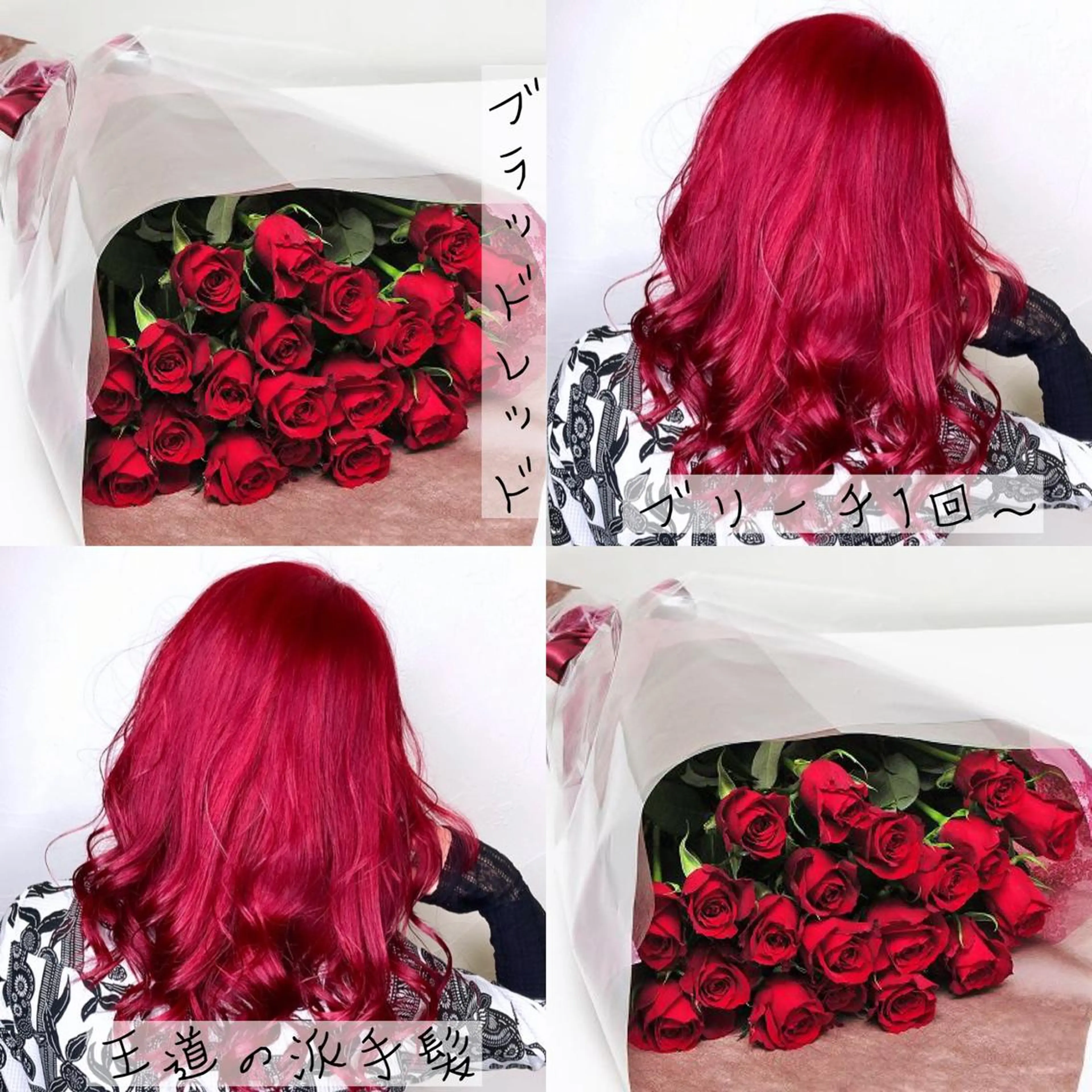 ロング カラー レッドカラー 🥀熊谷ウルフカット あゆむのヘアスタイル