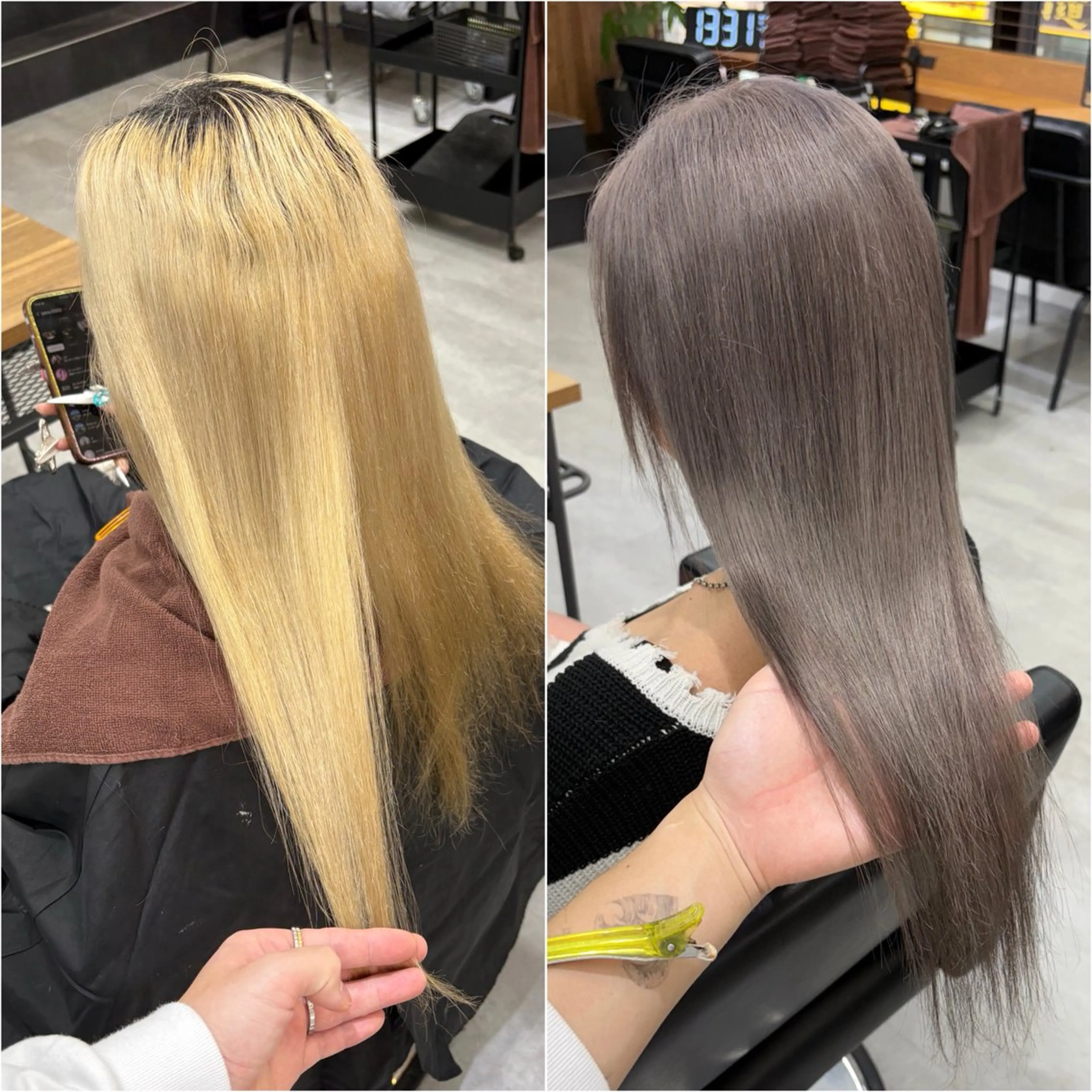 カラー ダブルカラー シルバー KEISUKE🐶 カラー✨エクステのヘアスタイル