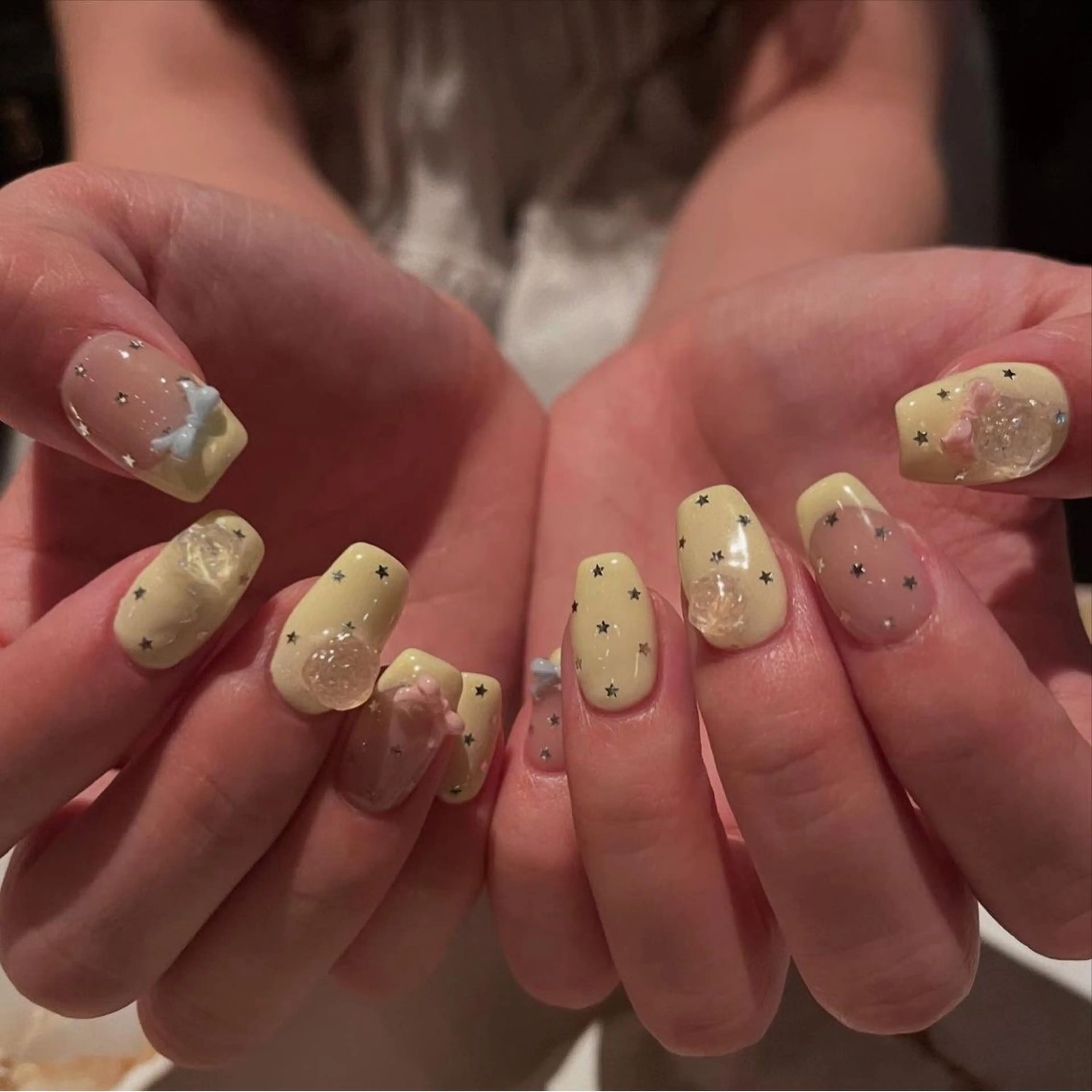 ネイル 韓国ネイル 持ち込み ニュアンスネイル ネイルチップ 冬ネイル LISA ANA.CHUOのネイルデザイン