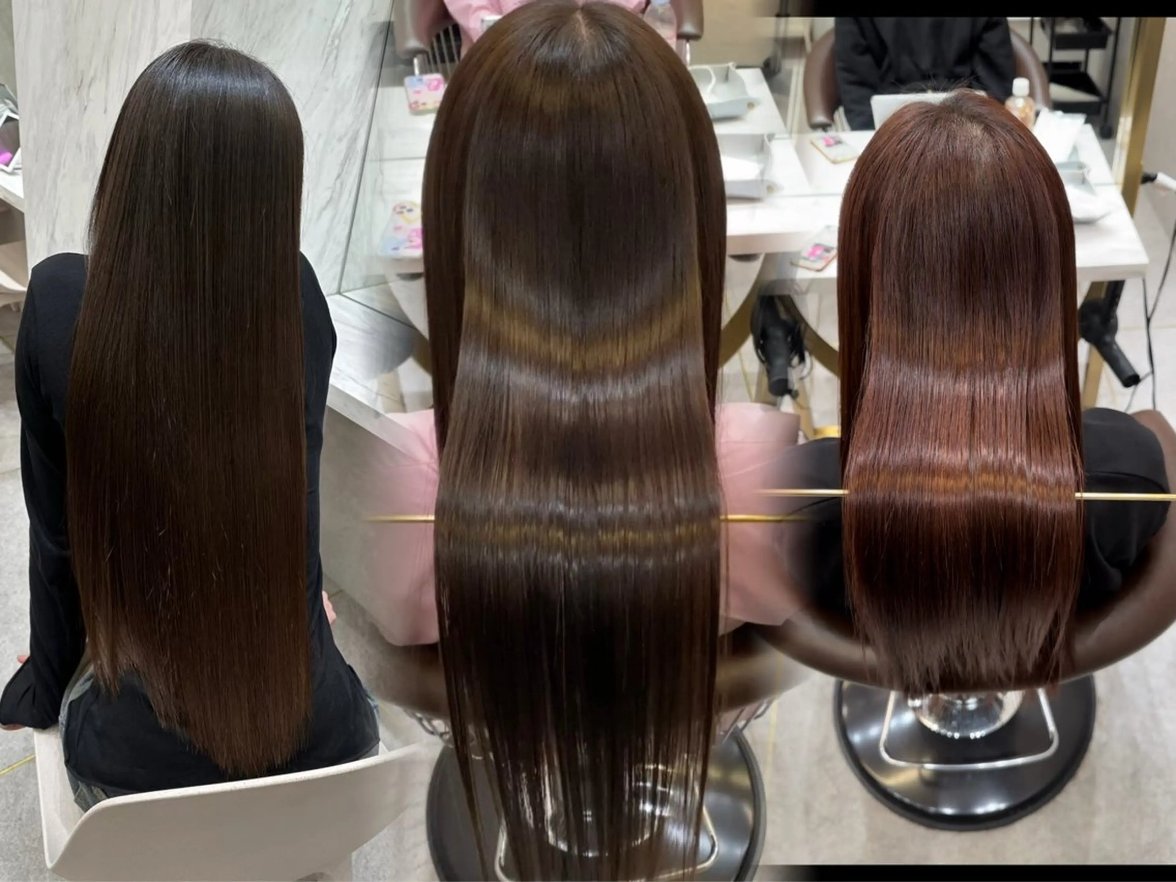 ロング カラー パーマ 髪質改善 レイヤーカット 縮毛矯正 【博多髪質改善】 吉村　清志のヘアスタイル