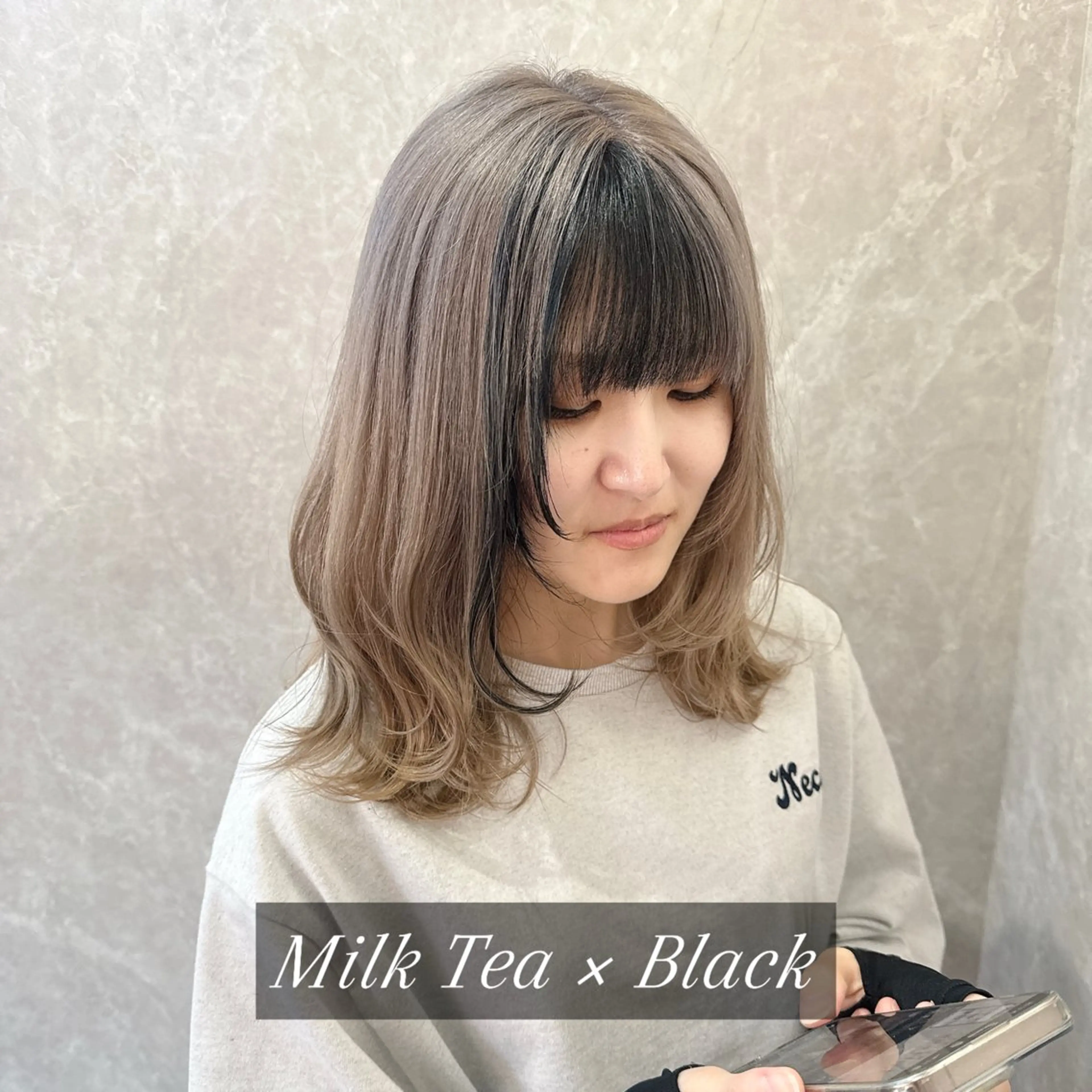 セミロング カラー 黒髪 ブリーチ ケアブリーチ ダブルカラー イヤリングカラー ヘアカラー トリートメント デザインカラー 髪質改善Lilithのその他イメージ