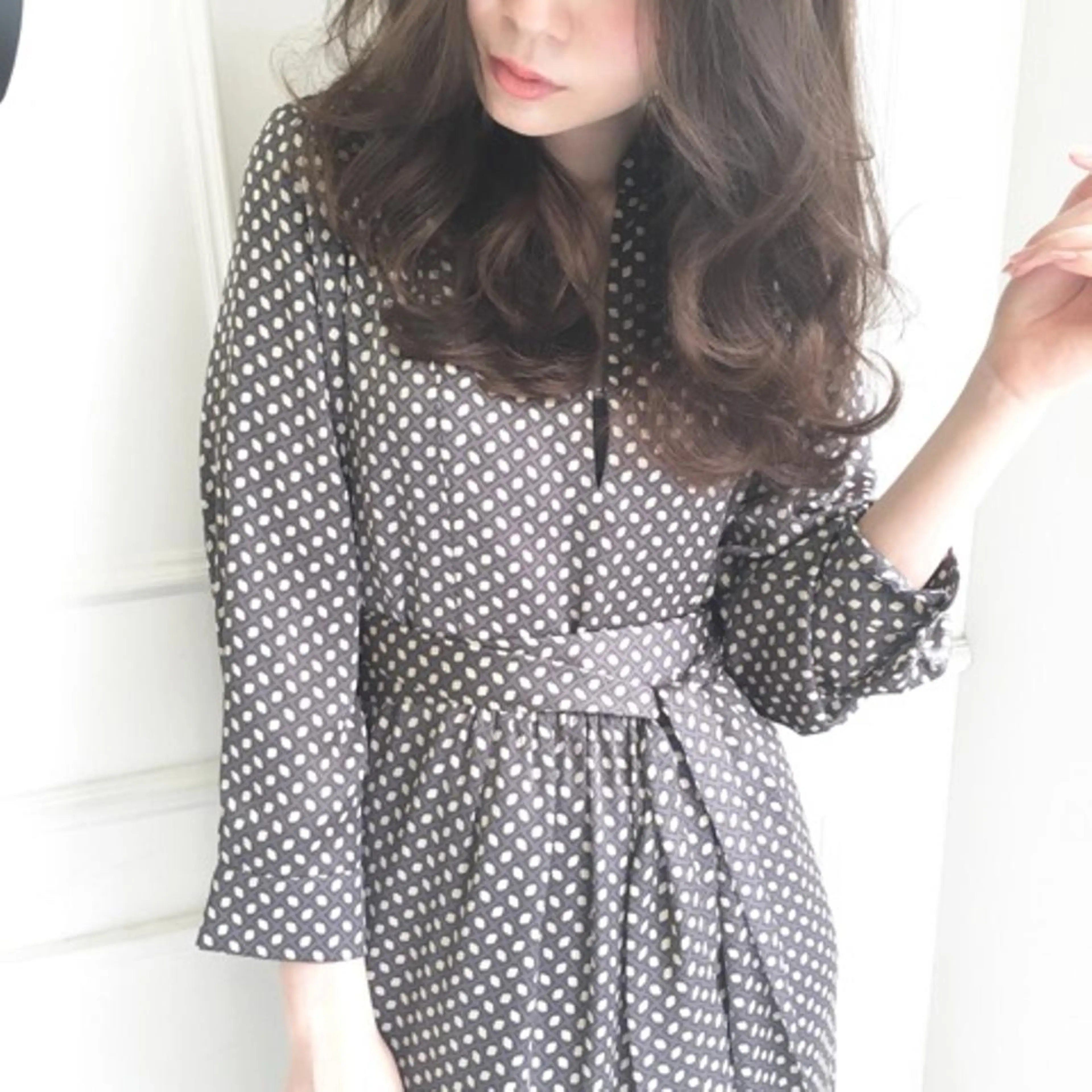 ロング カラー パーマ ヘアアレンジ ◆感動口コミ/最小顔 理論カット◆森口 峻のヘアスタイル