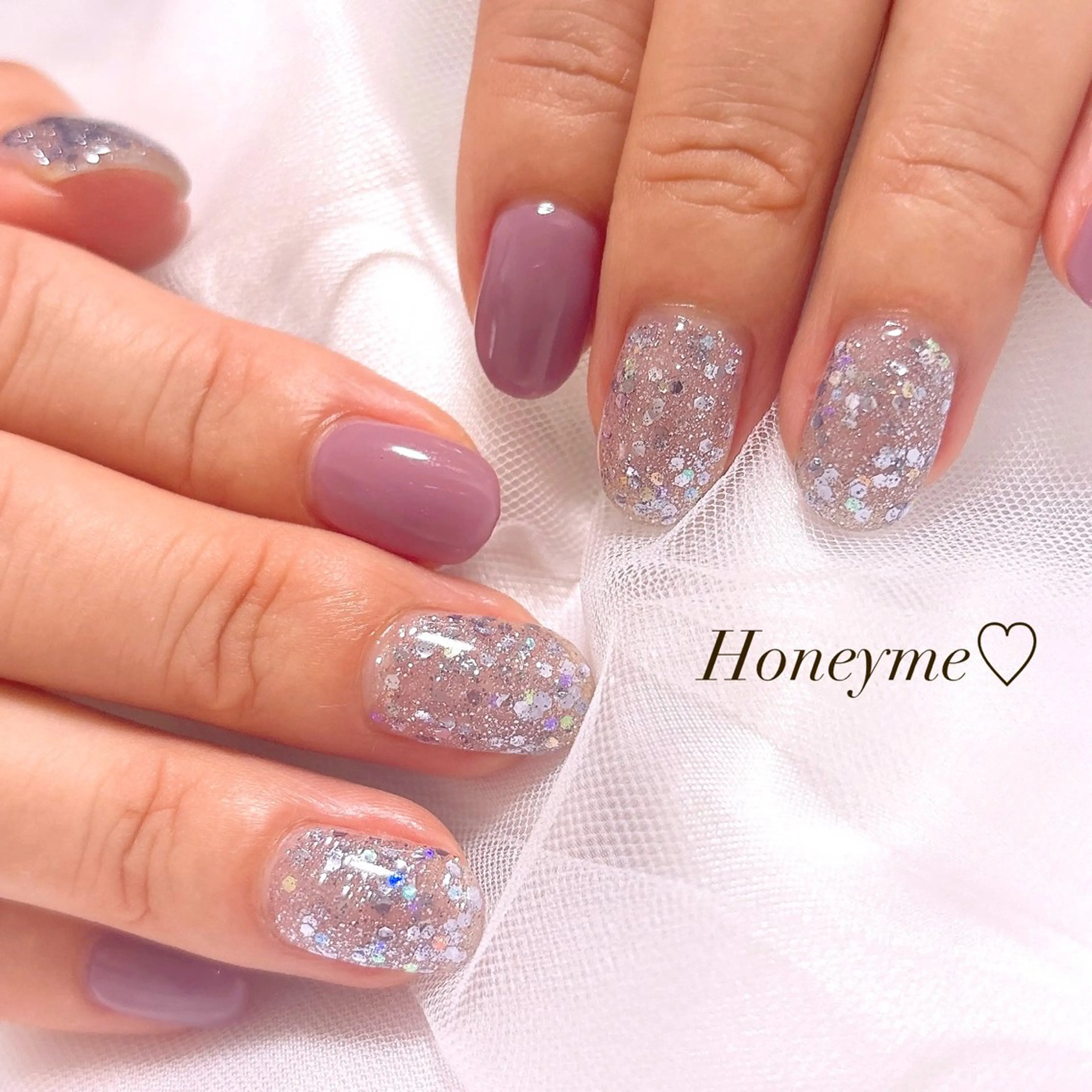 ネイル ハンドネイル Honey me ❁⃘*.゚のネイルデザイン
