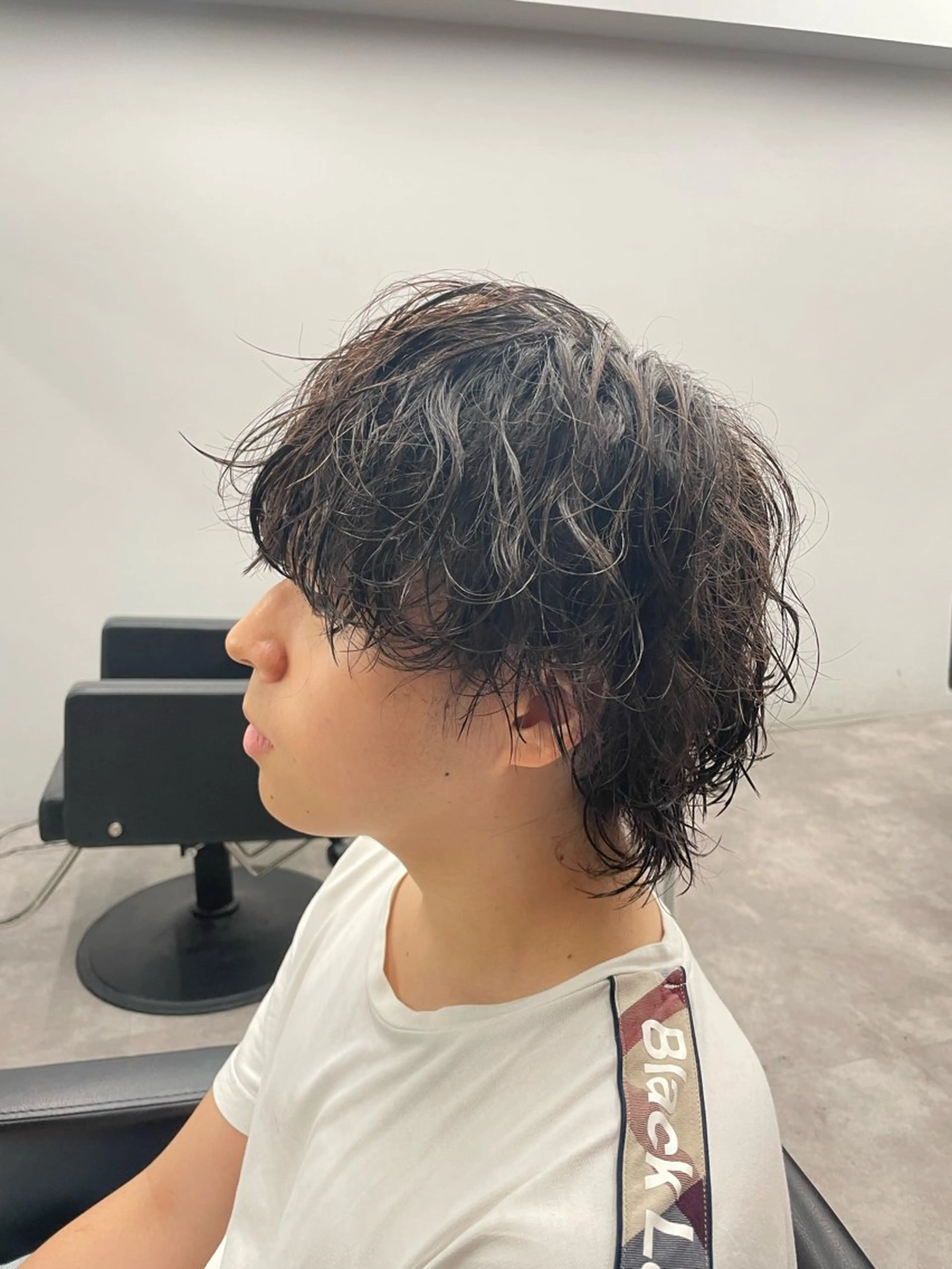 ミディアム パーマ メンズ カット パーマ 社会人向けパーマ 北千住No.1林和輝のヘアスタイル