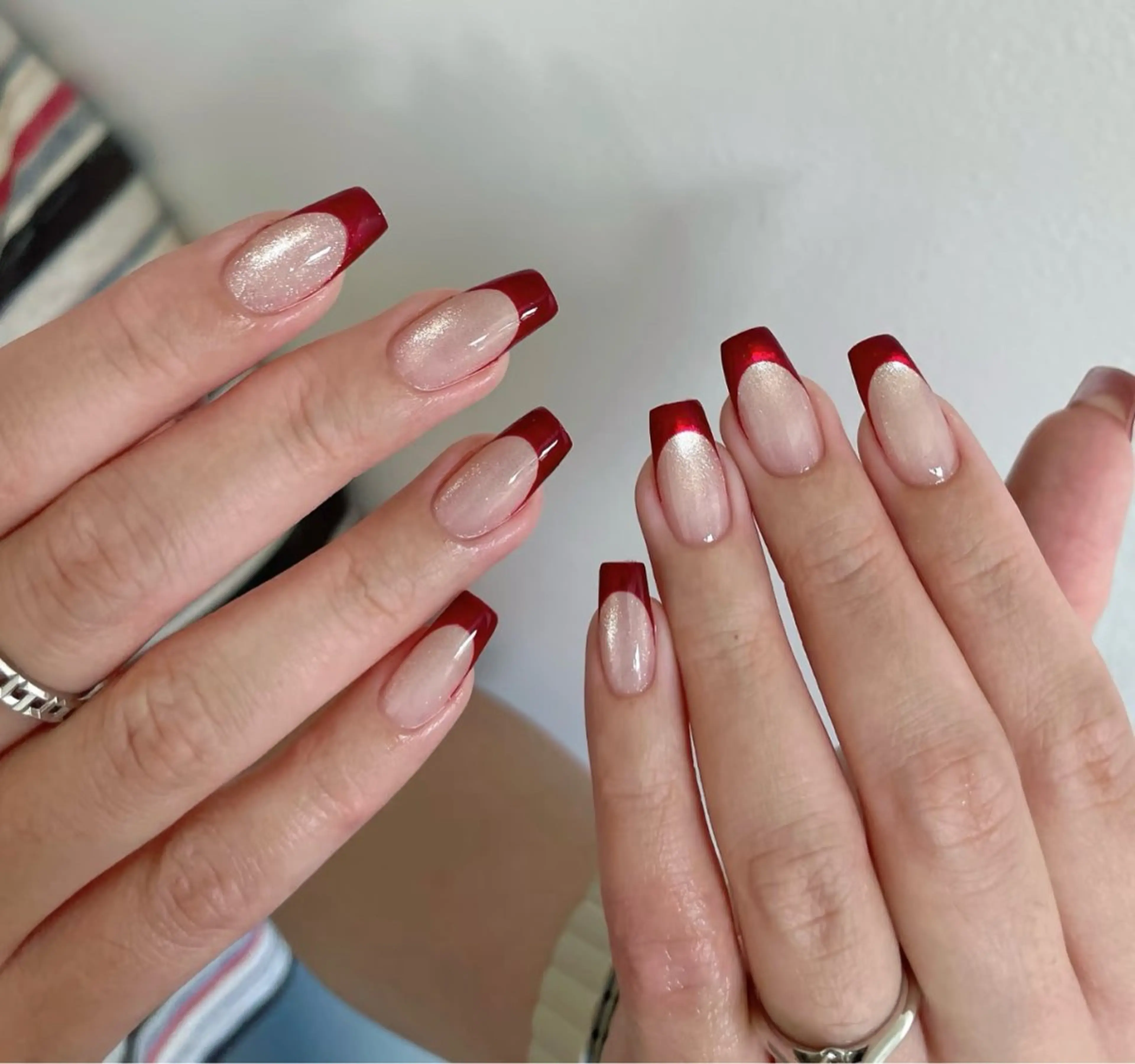 マグネット×フレンチネイル【再来】の写真