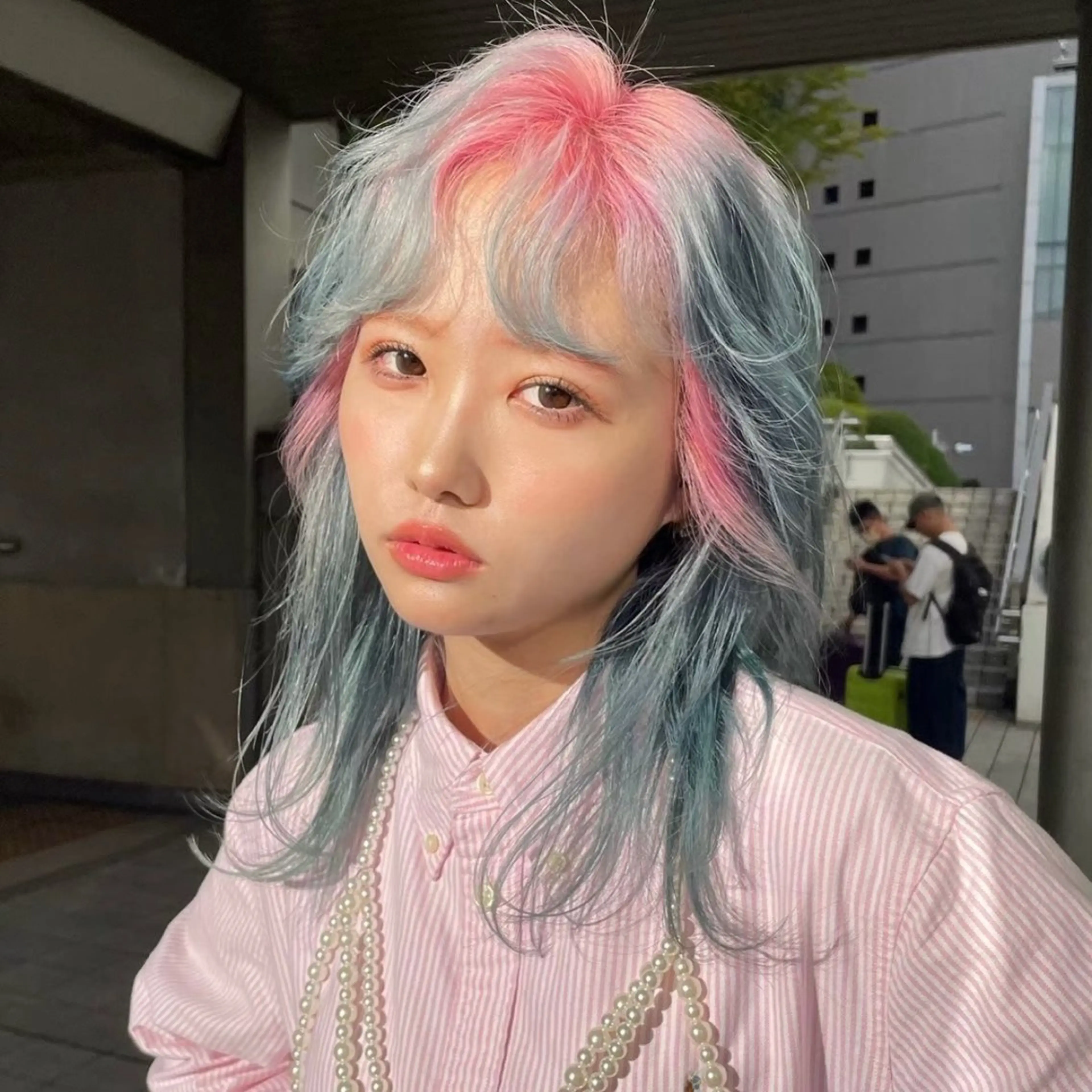 セミロング カラー ヘアカラー ハイトーンブリーチ 名古屋/FUTOのヘアスタイル