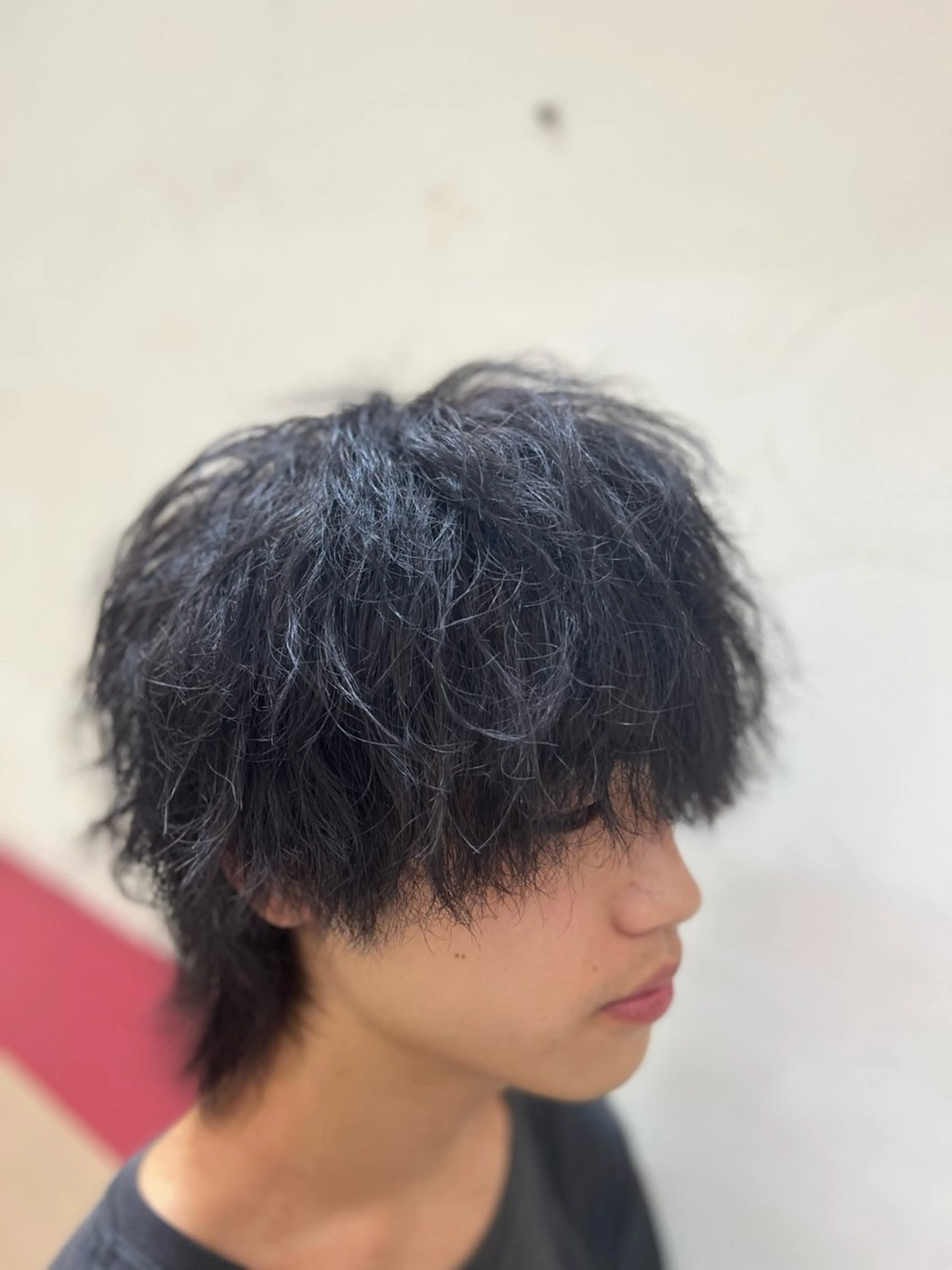 メンズ メンズパーマ メンズウルフカット ウルフカット yu. 🐺のヘアスタイル