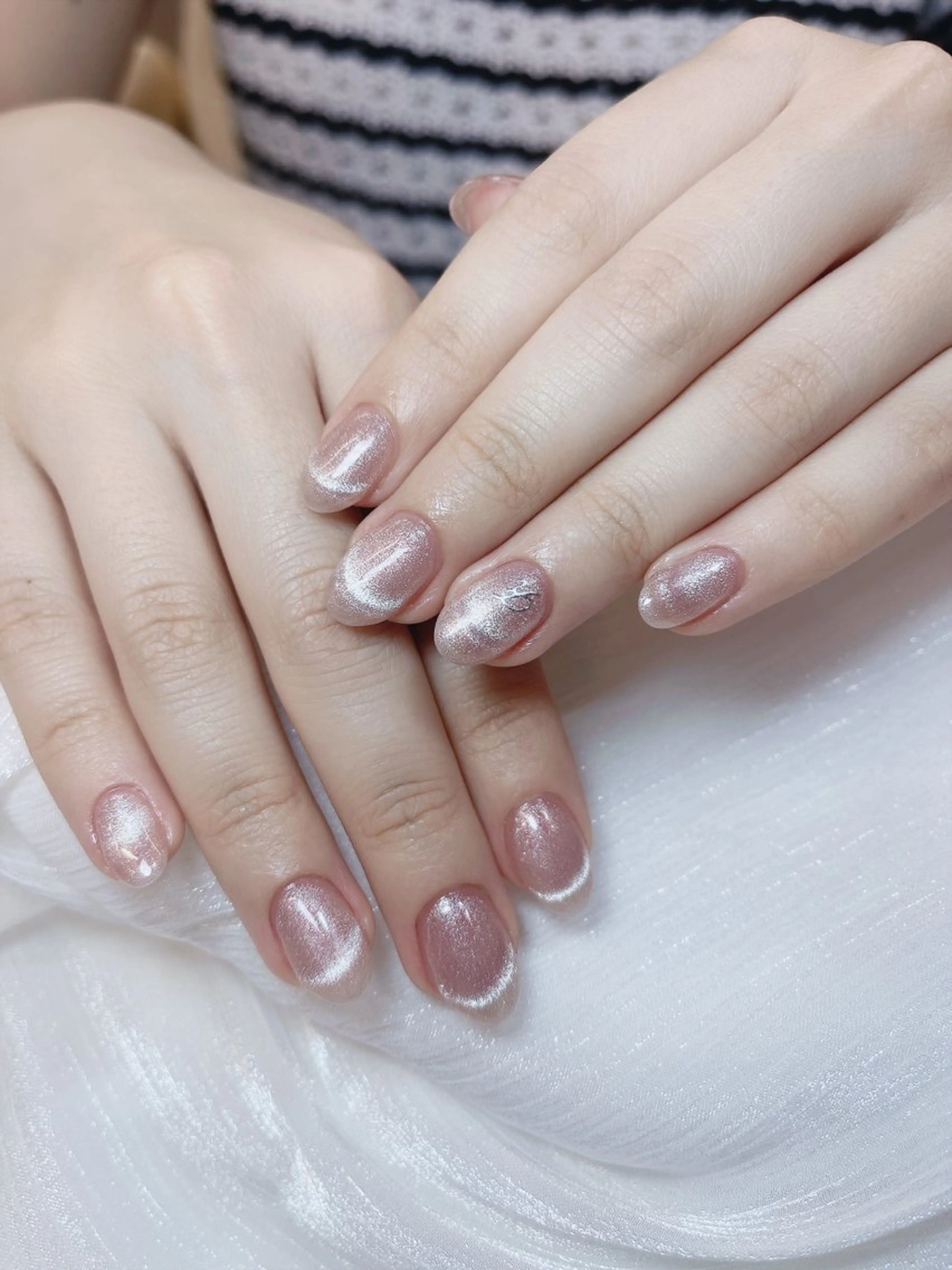 ネイル チークネイル 成人式 フレンチネイル グラデーション 氷ネイル・うるうるネイル ハンドネイル DUO MI nail salonのネイルデザイン