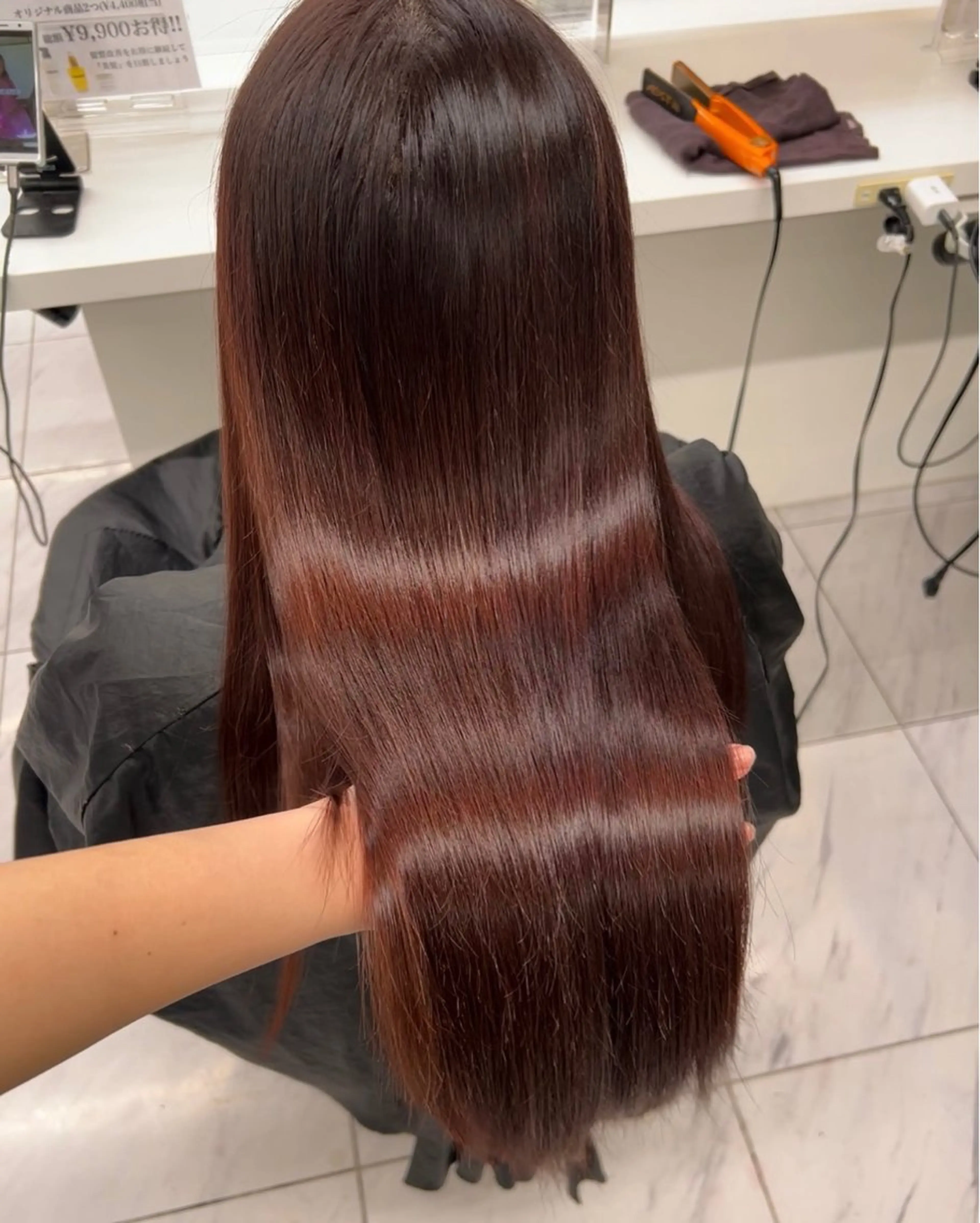 ロング カラー パーマ カット ヘアカラー トリートメント ヘッドスパ ヘアセット 🥯縮毛/レイヤー/ ベージュヘア🥯のヘアスタイル