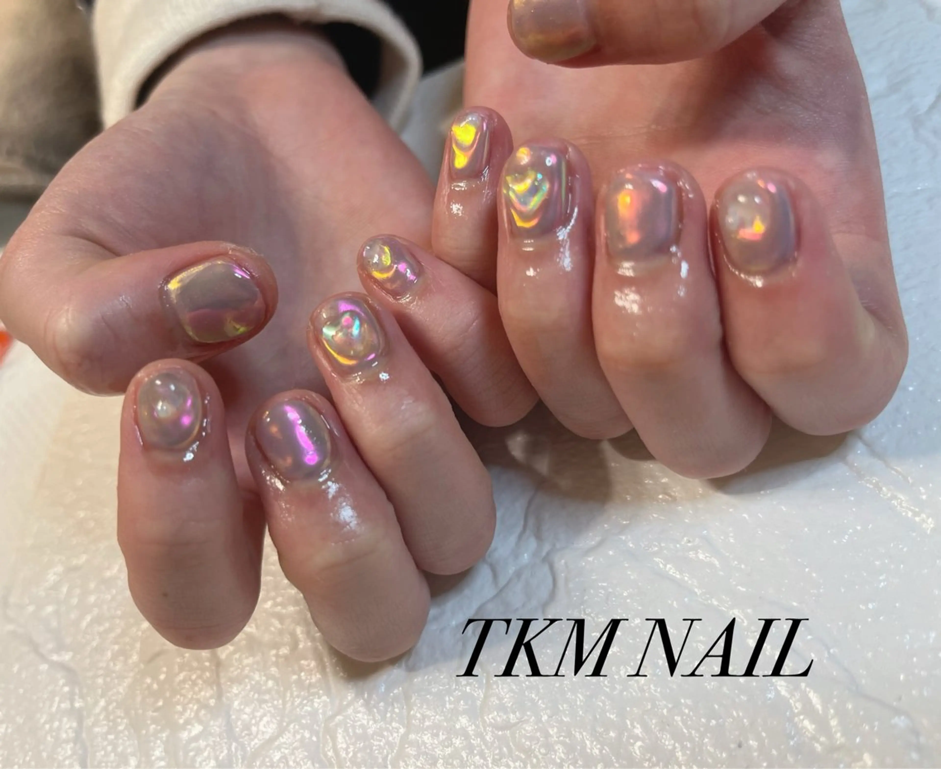ネイル オーロラネイル シンプルネイル ______ TKM  NAILのネイルデザイン