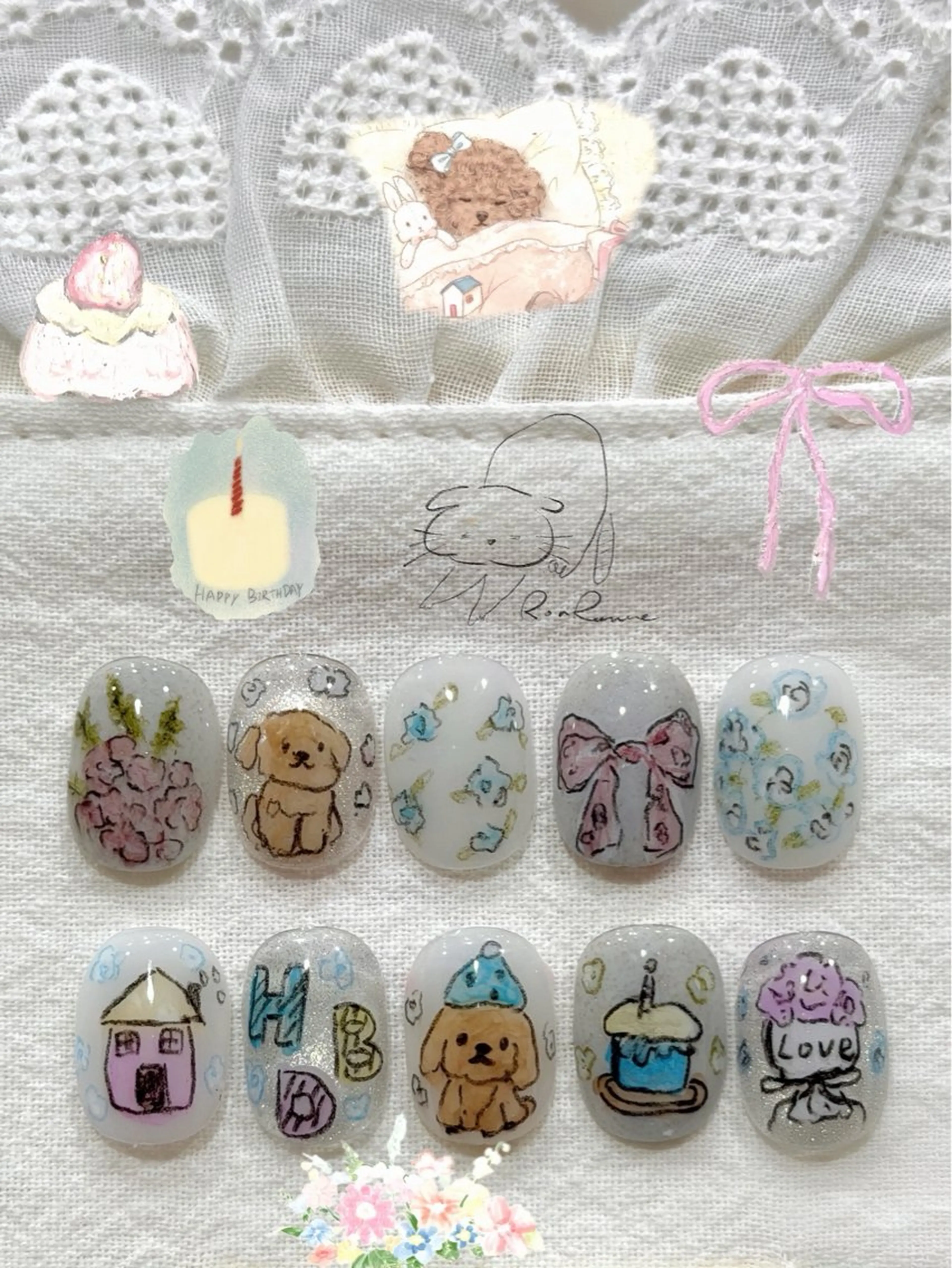 ネイル オーロラネイル 長さ出し フレンチネイル ジェルネイル ミラーネイル ハンドネイル ronronne .のネイルデザイン