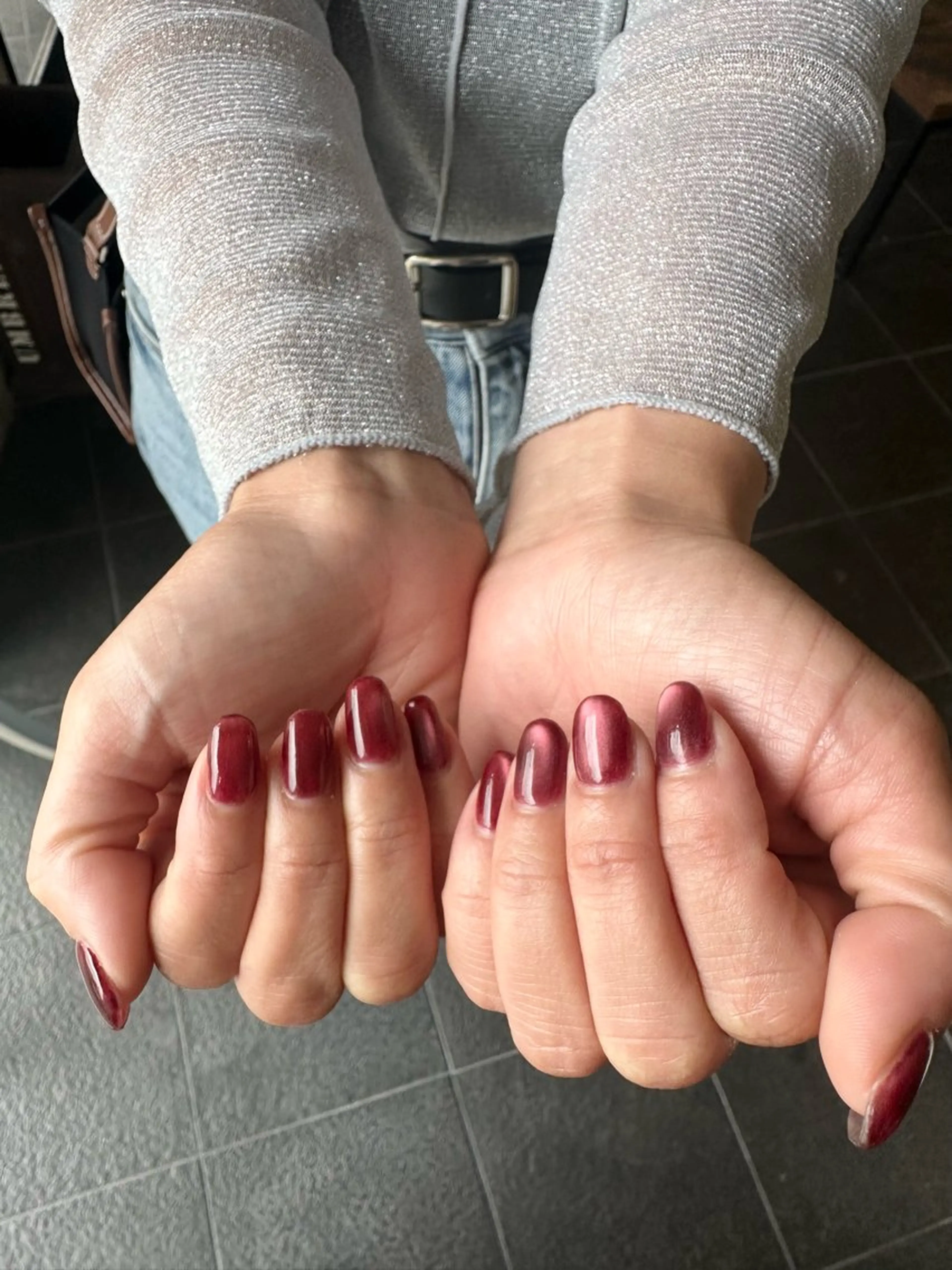 ネイル マグネットネイル マグネットワンカラー ワンカラーネイル 藤村 美玖のネイルデザイン