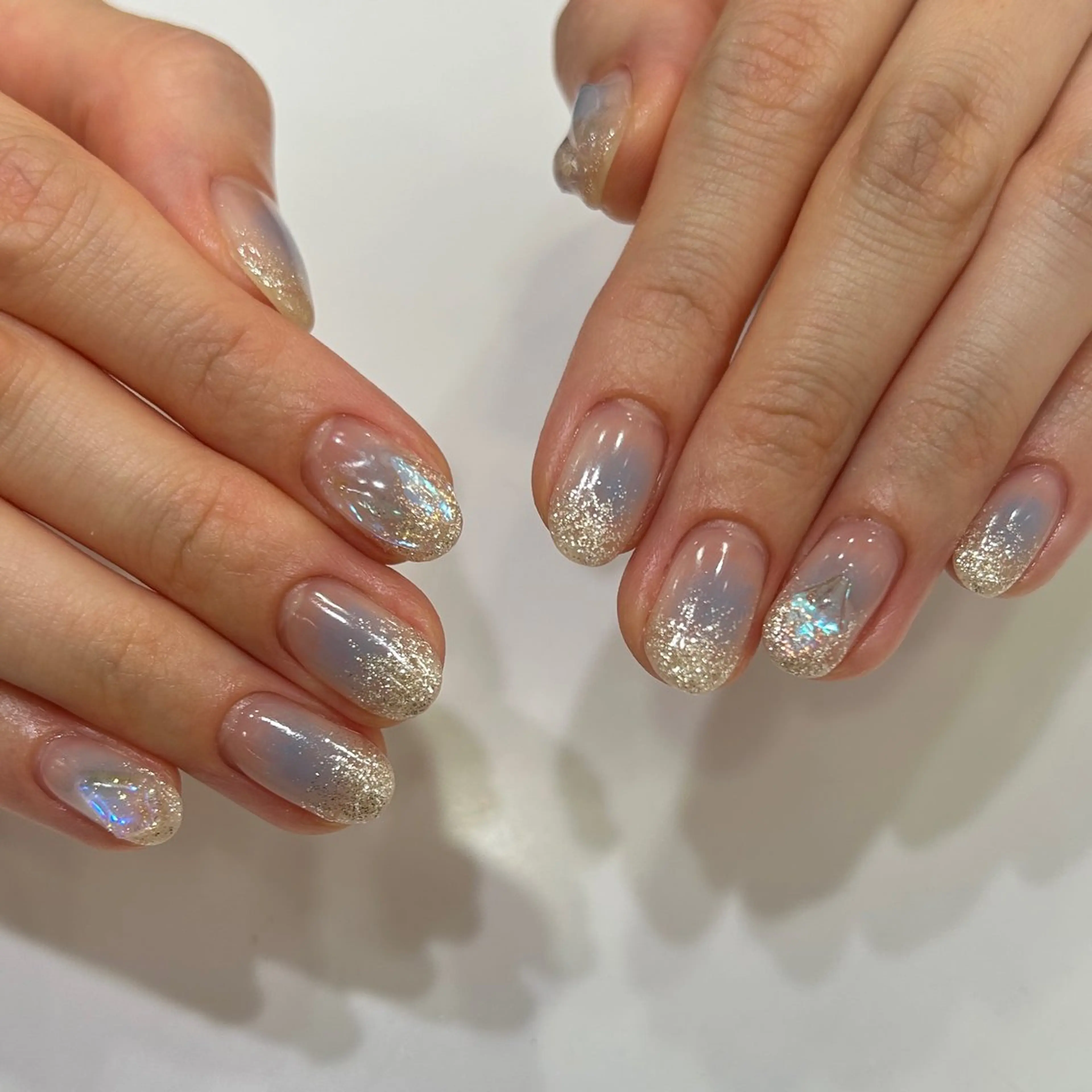 ネイル チークネイル 水色 MIRUS町田店 ♡ maiのネイルデザイン