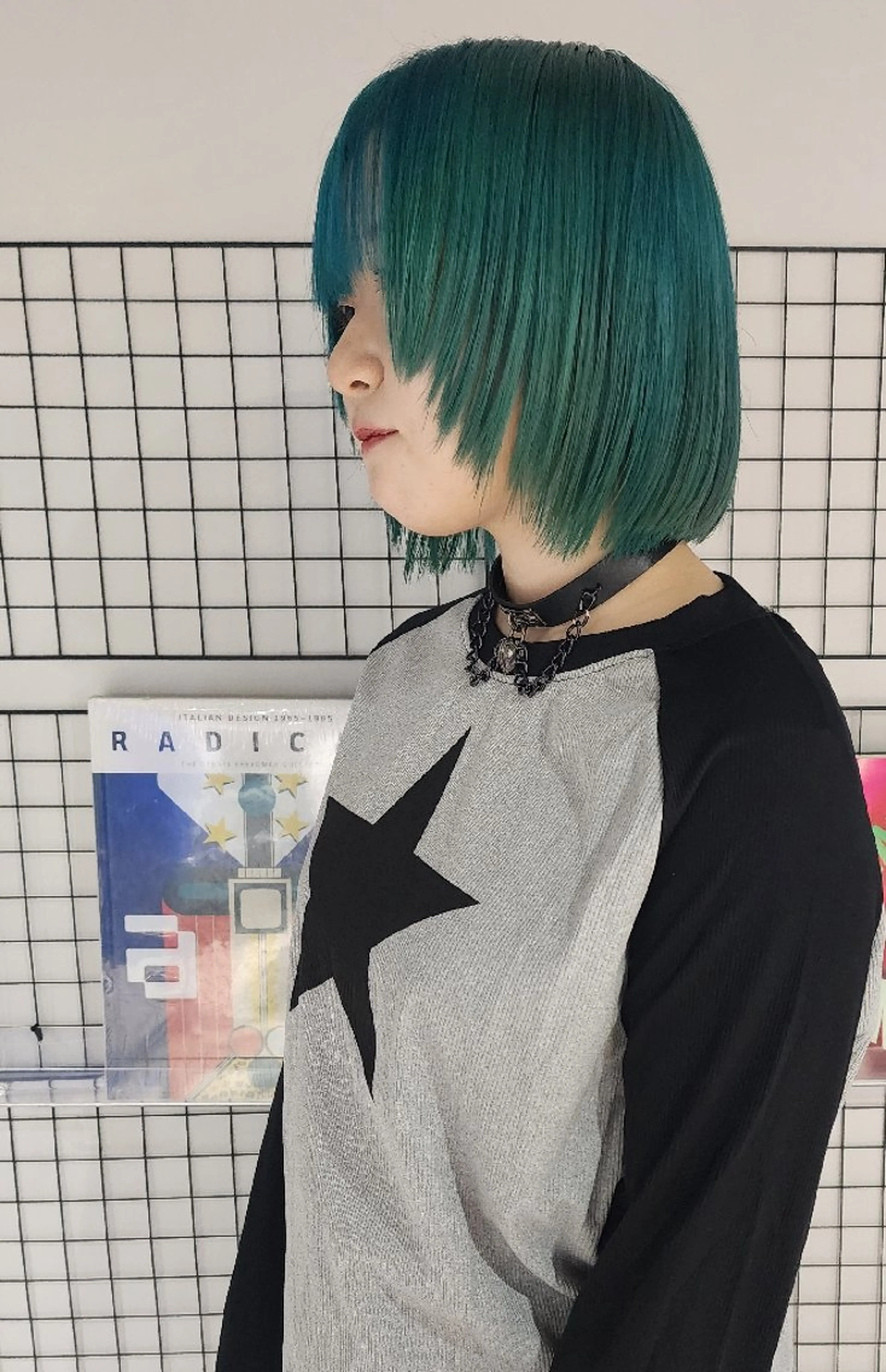 ショート カラー ブリーチ ブルーカラー ダブルカラー ハイトーン/ブリーチ /デザインカラーのヘアスタイル