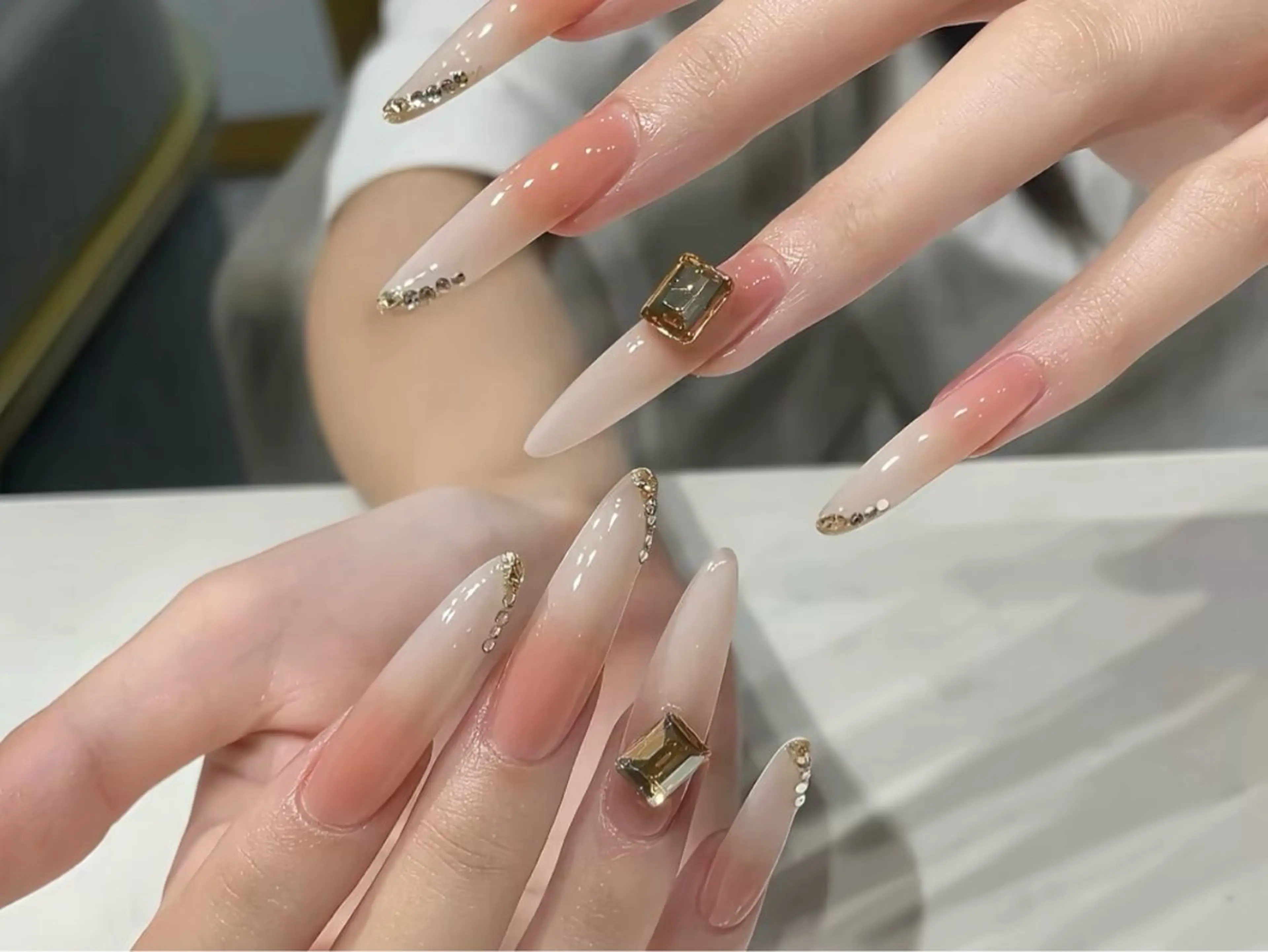 ネイル 長さ出し フットネイル ジェルネイル マグネットネイル 持ち込み YMT NailStudioのネイルデザイン